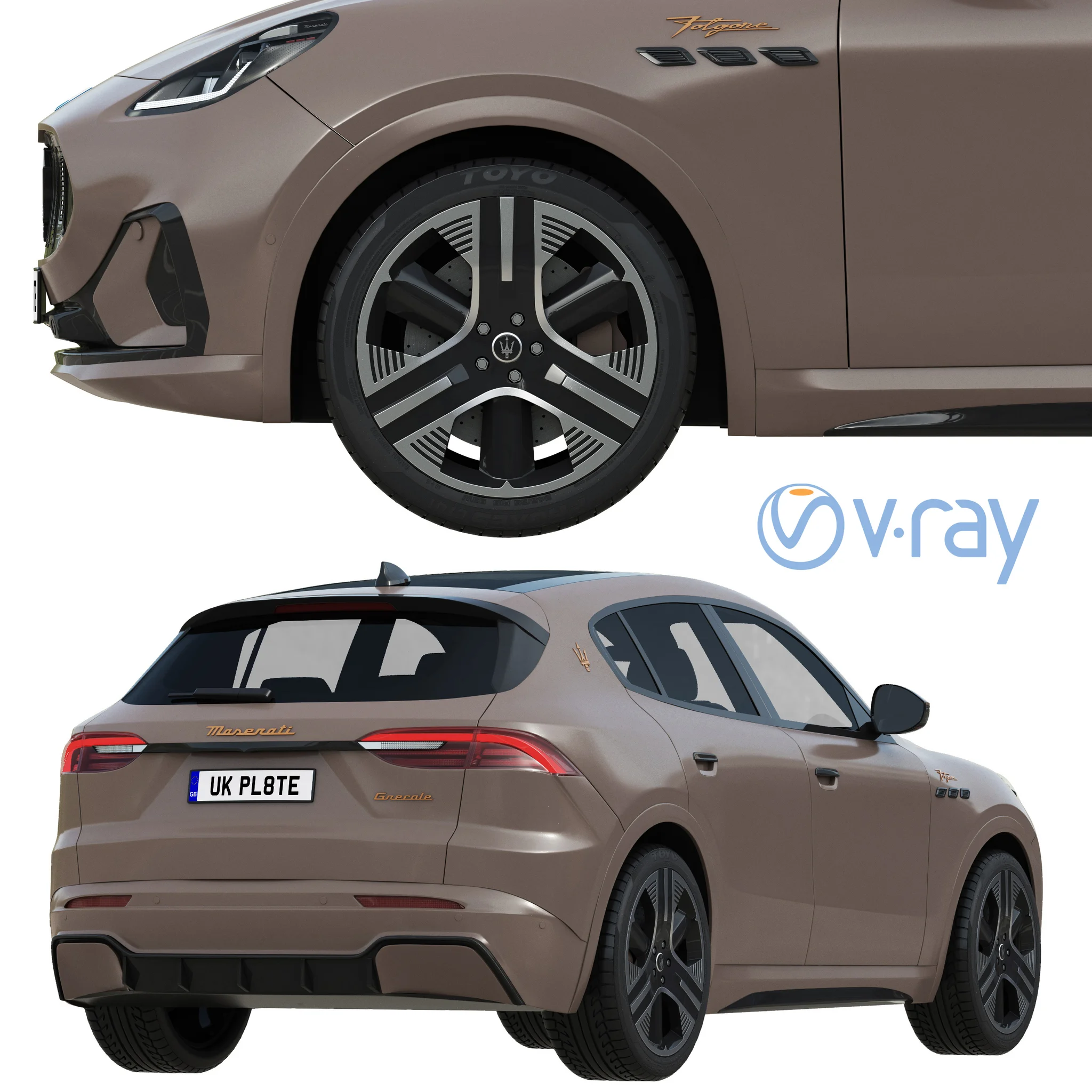 Maserati Grecale Folgore, 3D model preview 4