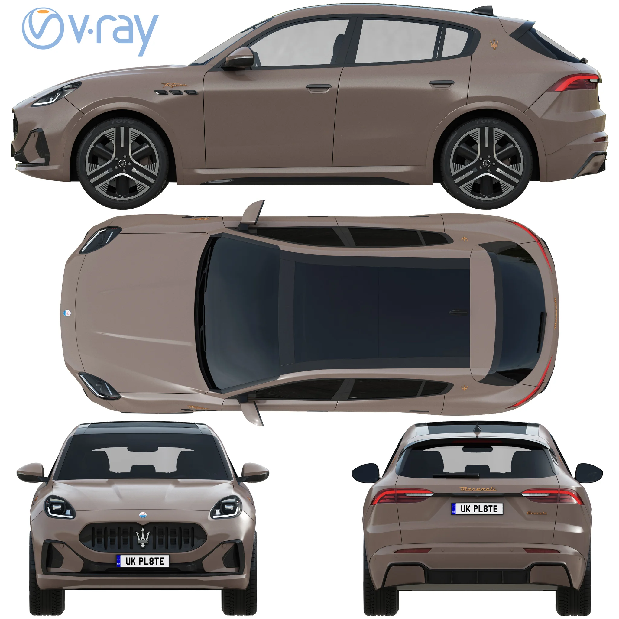 Maserati Grecale Folgore, 3D model preview 30
