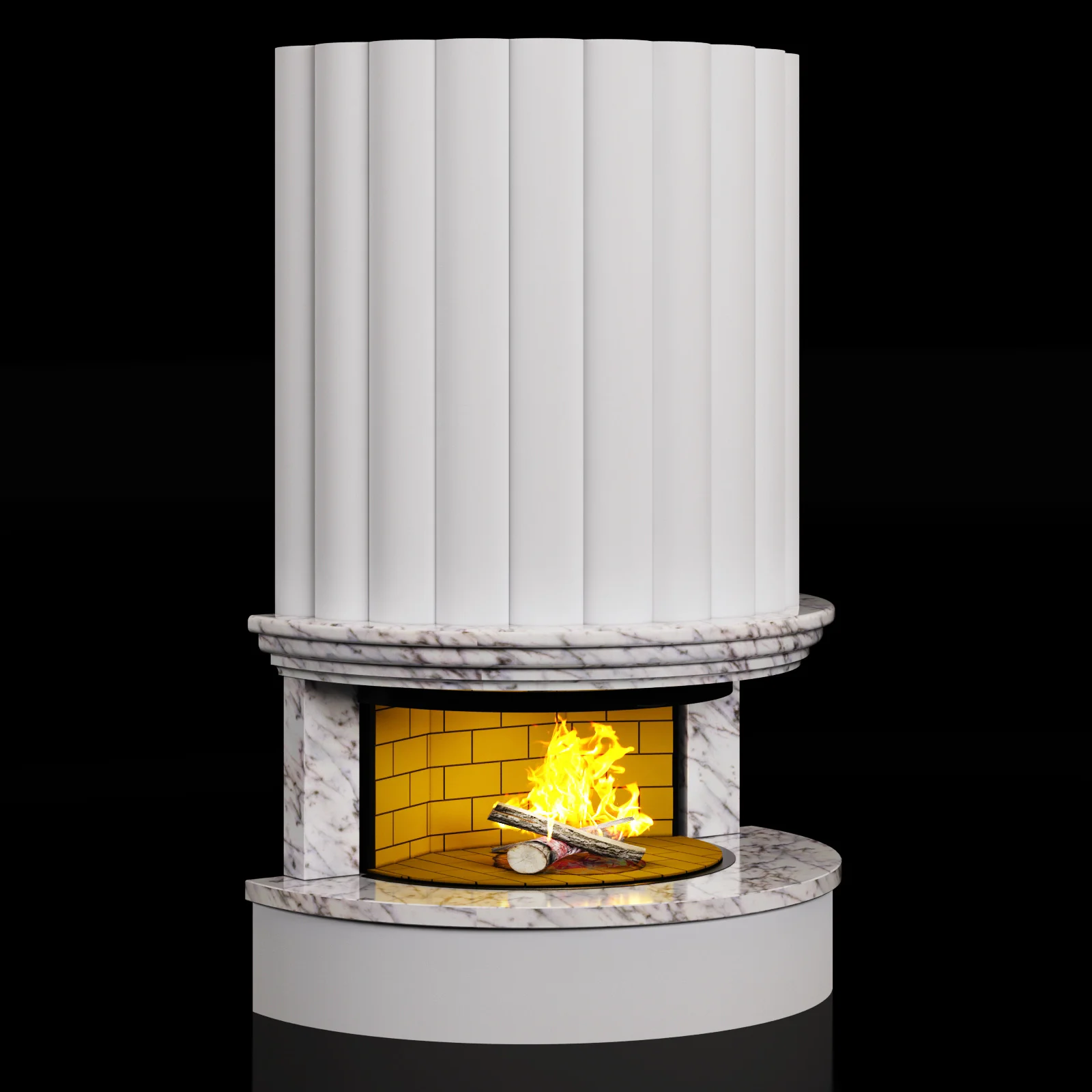 Marble Fireplace 12 — 3D model preview 1