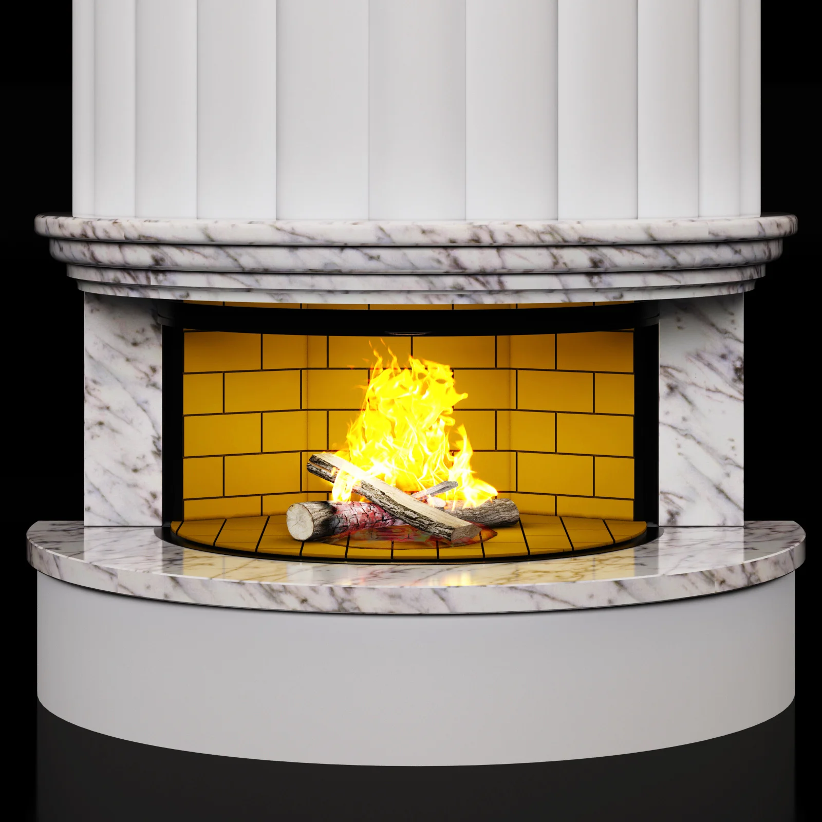 Marble Fireplace 12 — 3D model preview 2
