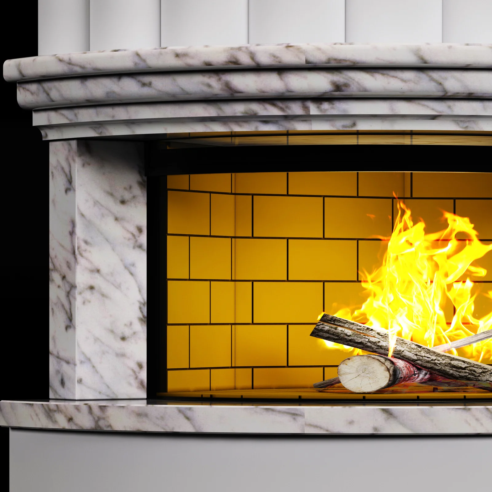 Marble Fireplace 12 — 3D model preview 4