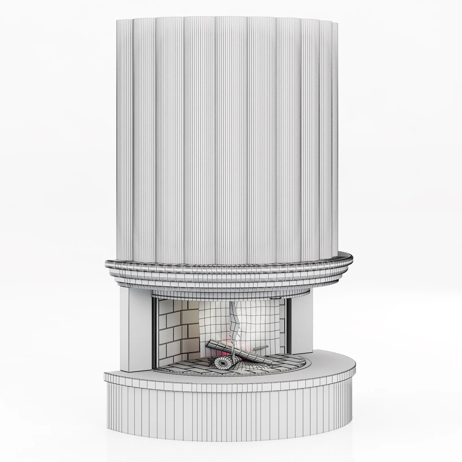 Marble Fireplace 12 — 3D model preview 5