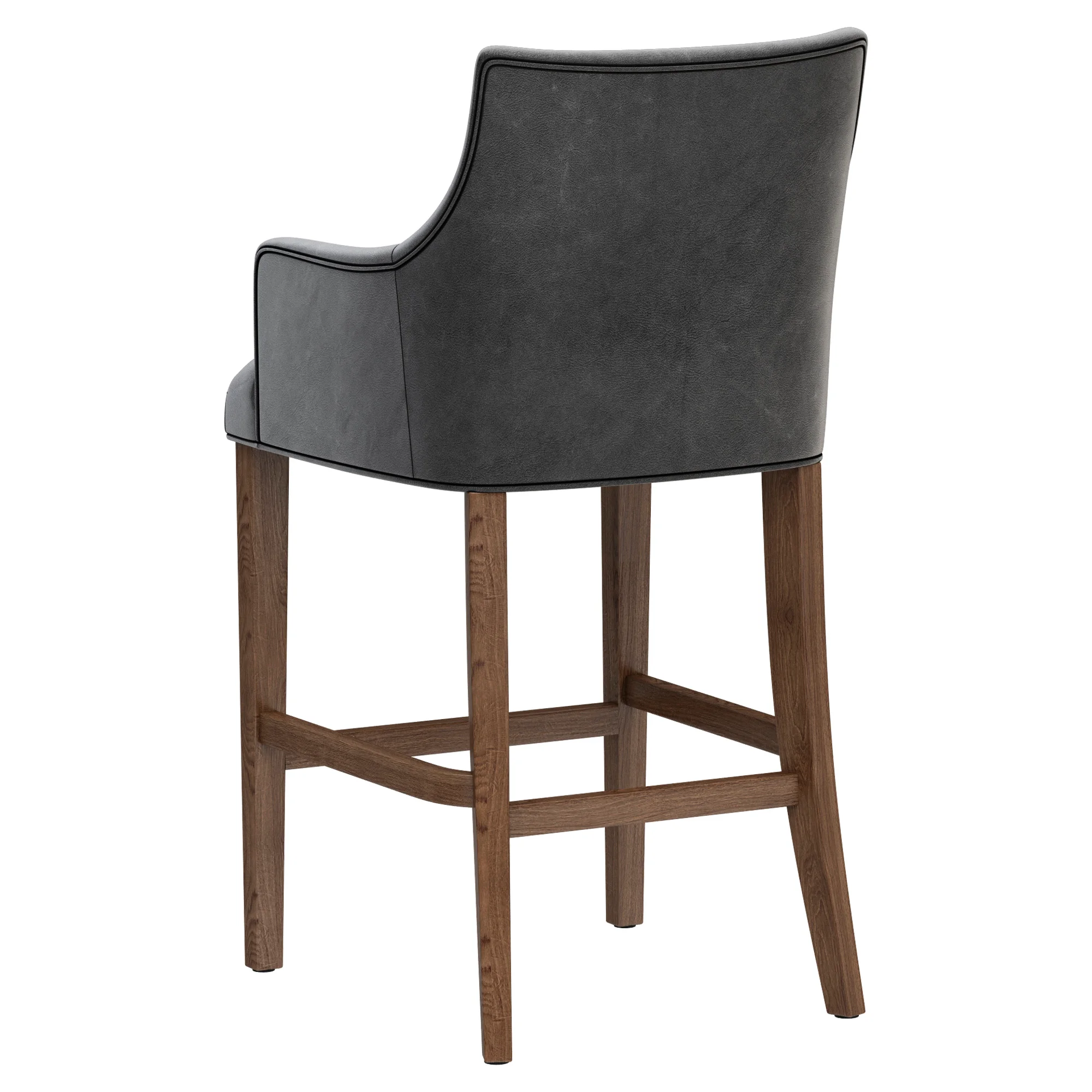 Restoration Hardware Ella Leather Stool — 3D model preview 7