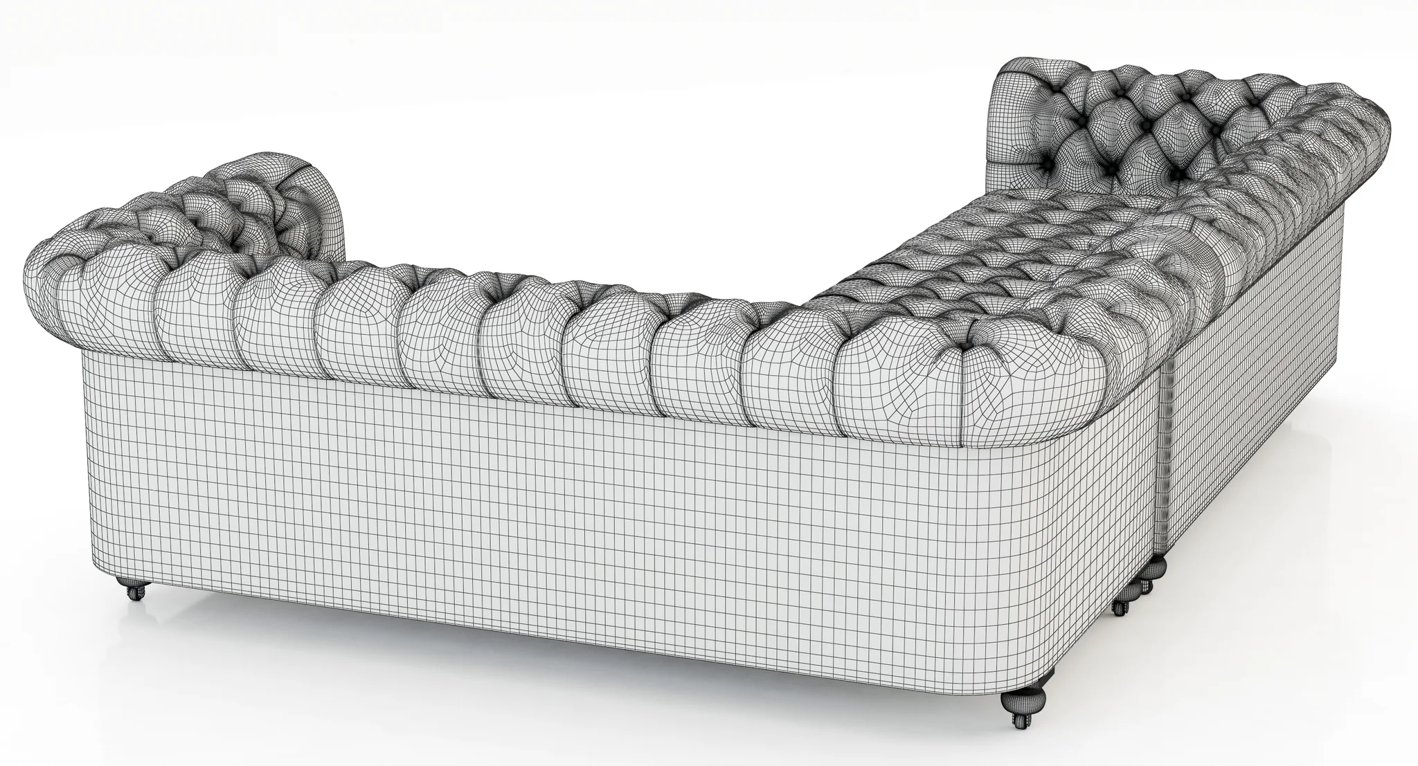 Restoration Hardware Cambridge Leather Customizable Sectional — 3D model preview 2