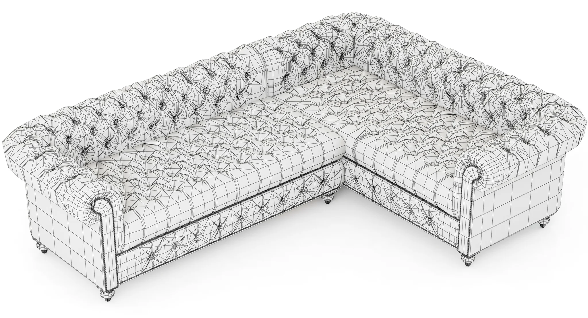 Restoration Hardware Cambridge Leather Customizable Sectional — 3D model preview 7