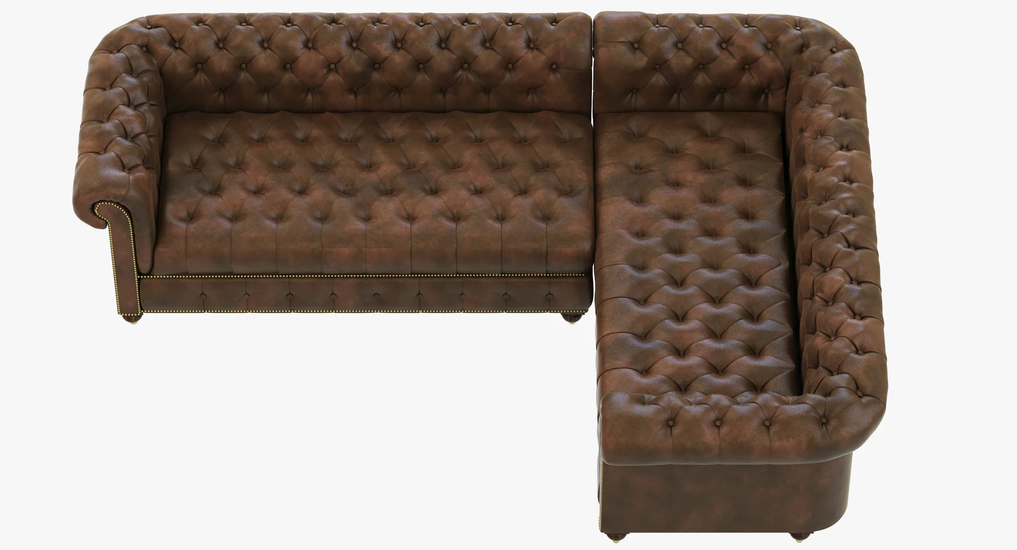 Restoration Hardware Cambridge Leather Customizable Sectional — 3D model preview 9