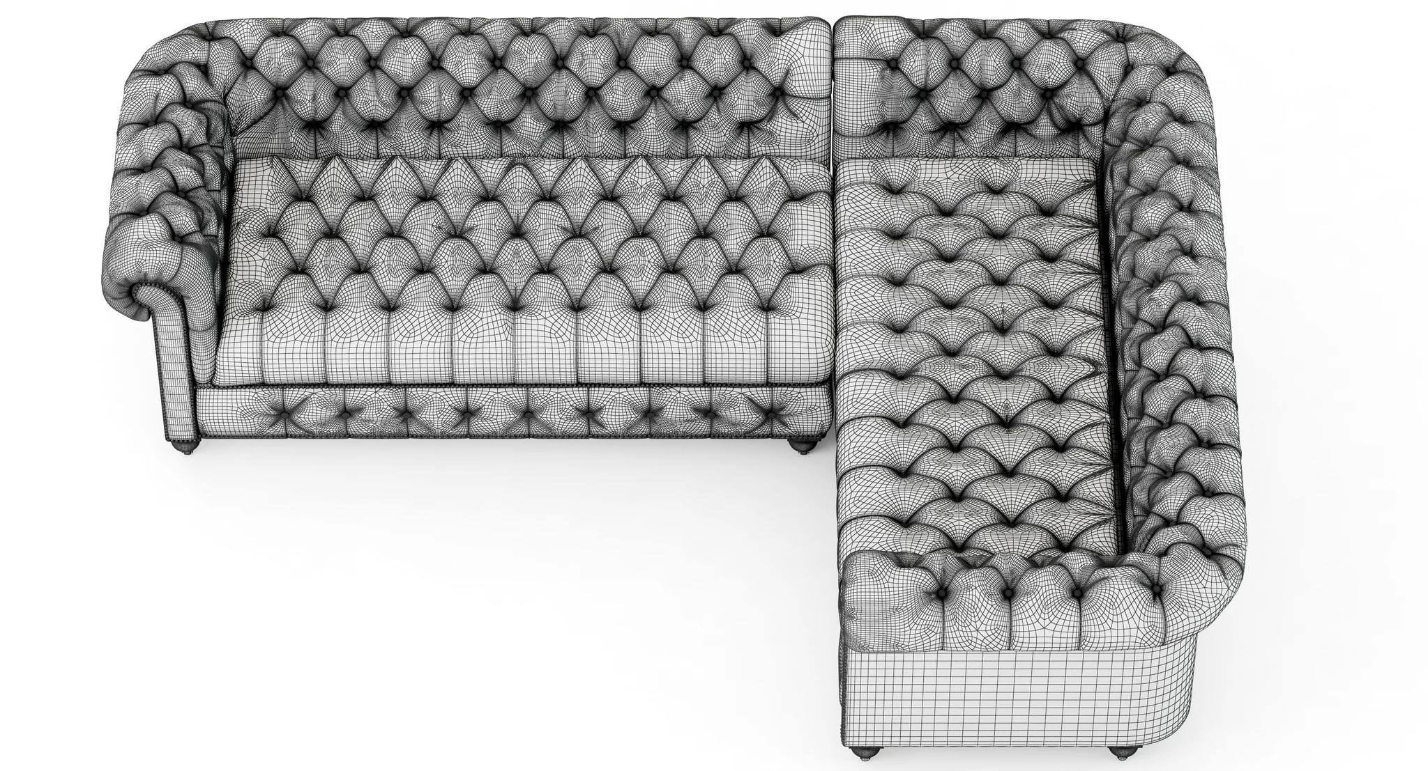 Restoration Hardware Cambridge Leather Customizable Sectional — 3D model preview 10