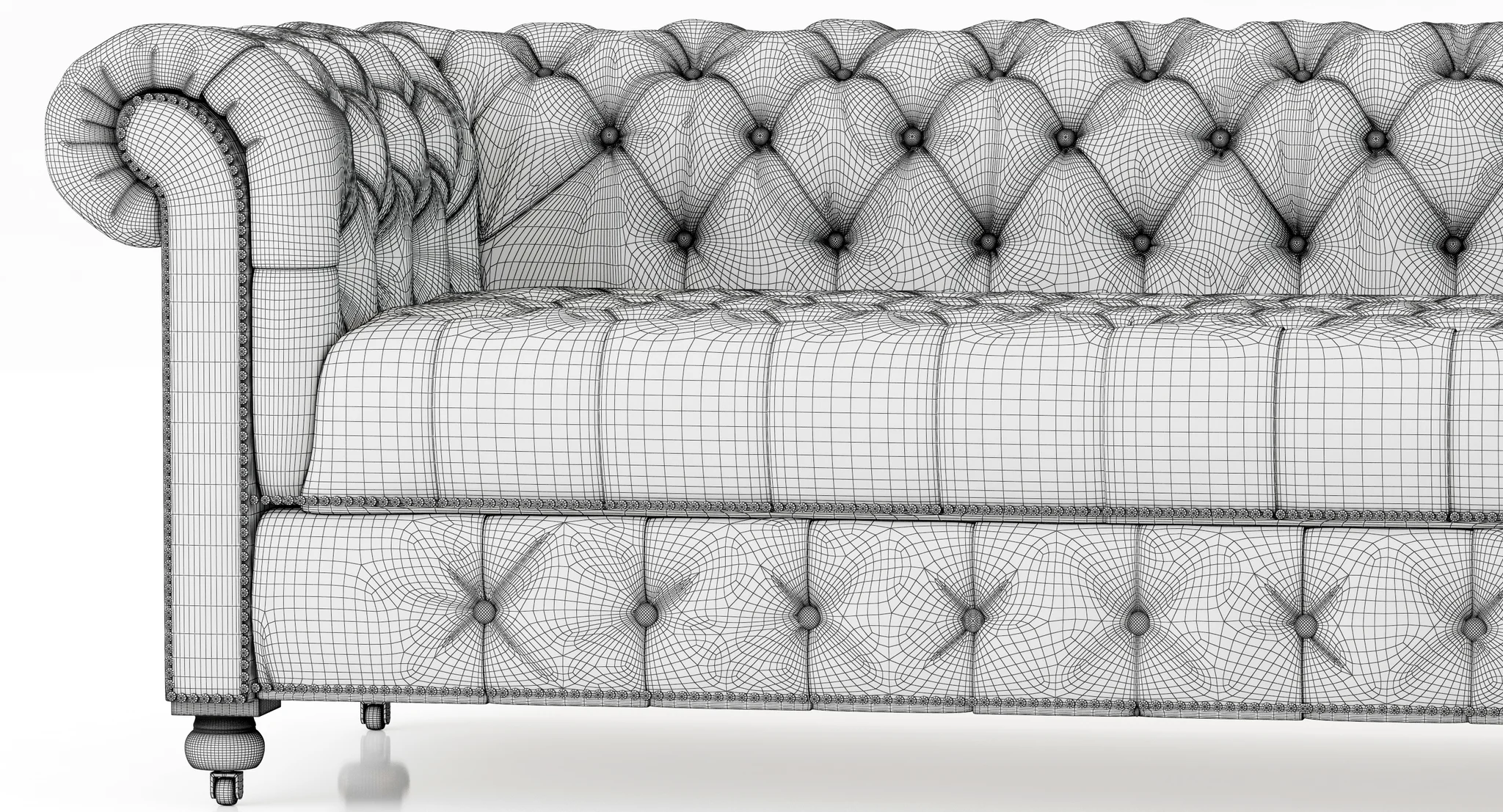 Restoration Hardware Cambridge Leather Customizable Sectional — 3D model preview 16