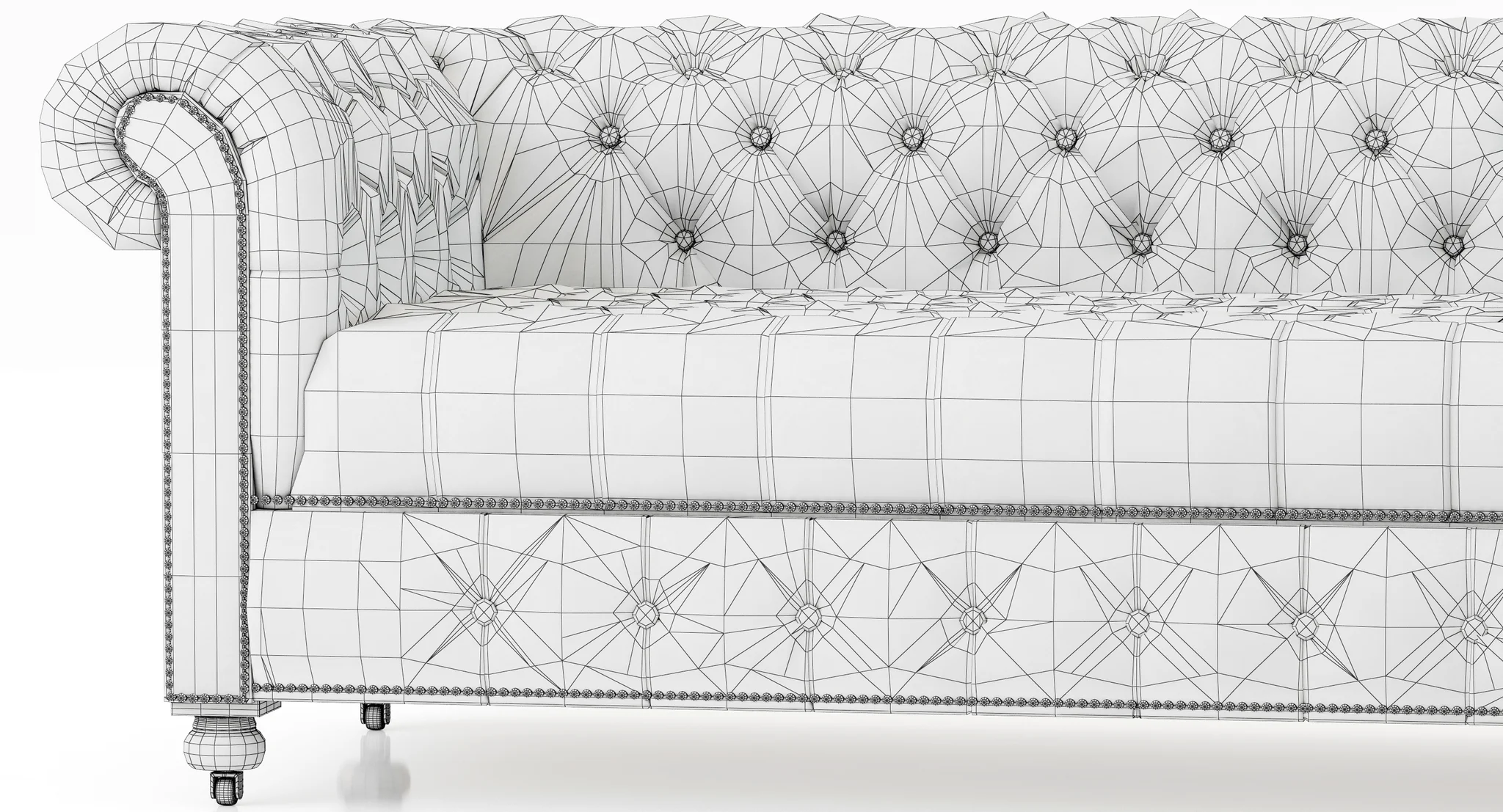 Restoration Hardware Cambridge Leather Customizable Sectional — 3D model preview 17