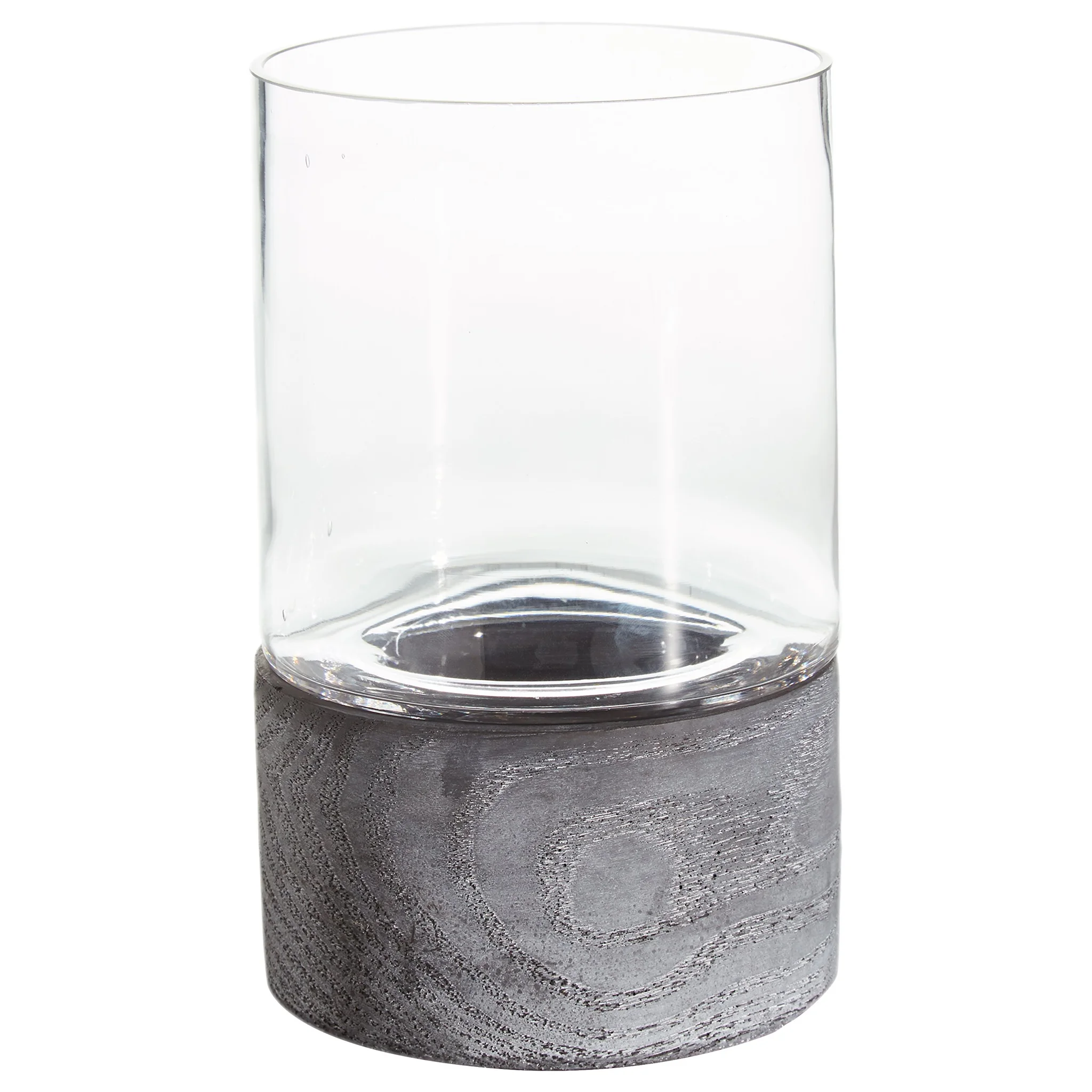 Concrete and Glass Hurricane Candle Holder