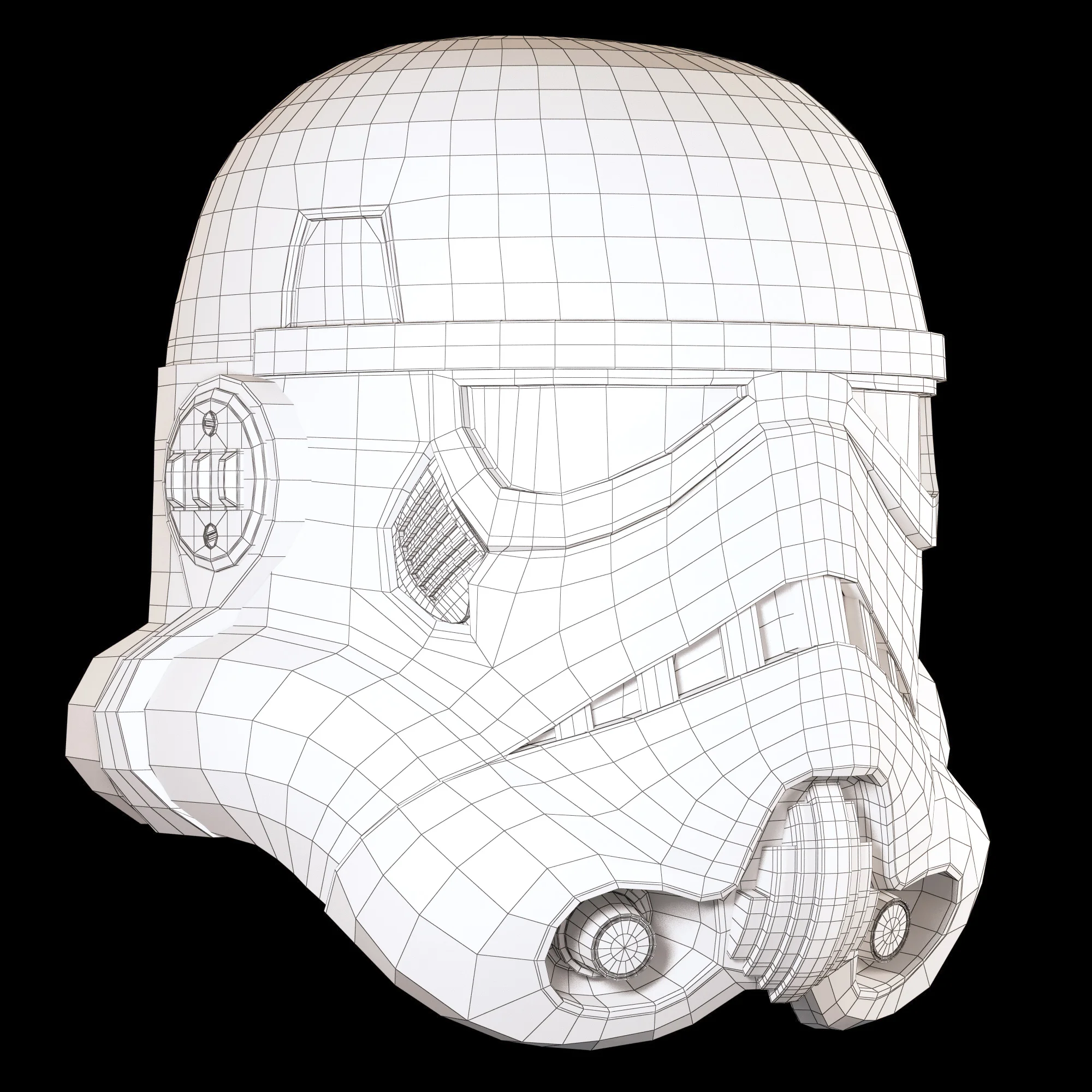 Stormtrooper Helmet — 3D model preview 4