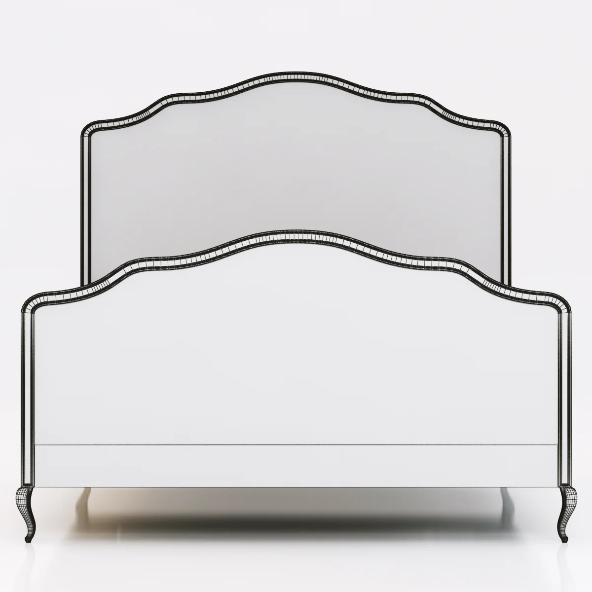 Restoration Hardware Lorraine Caned Bed — 3D model preview 1