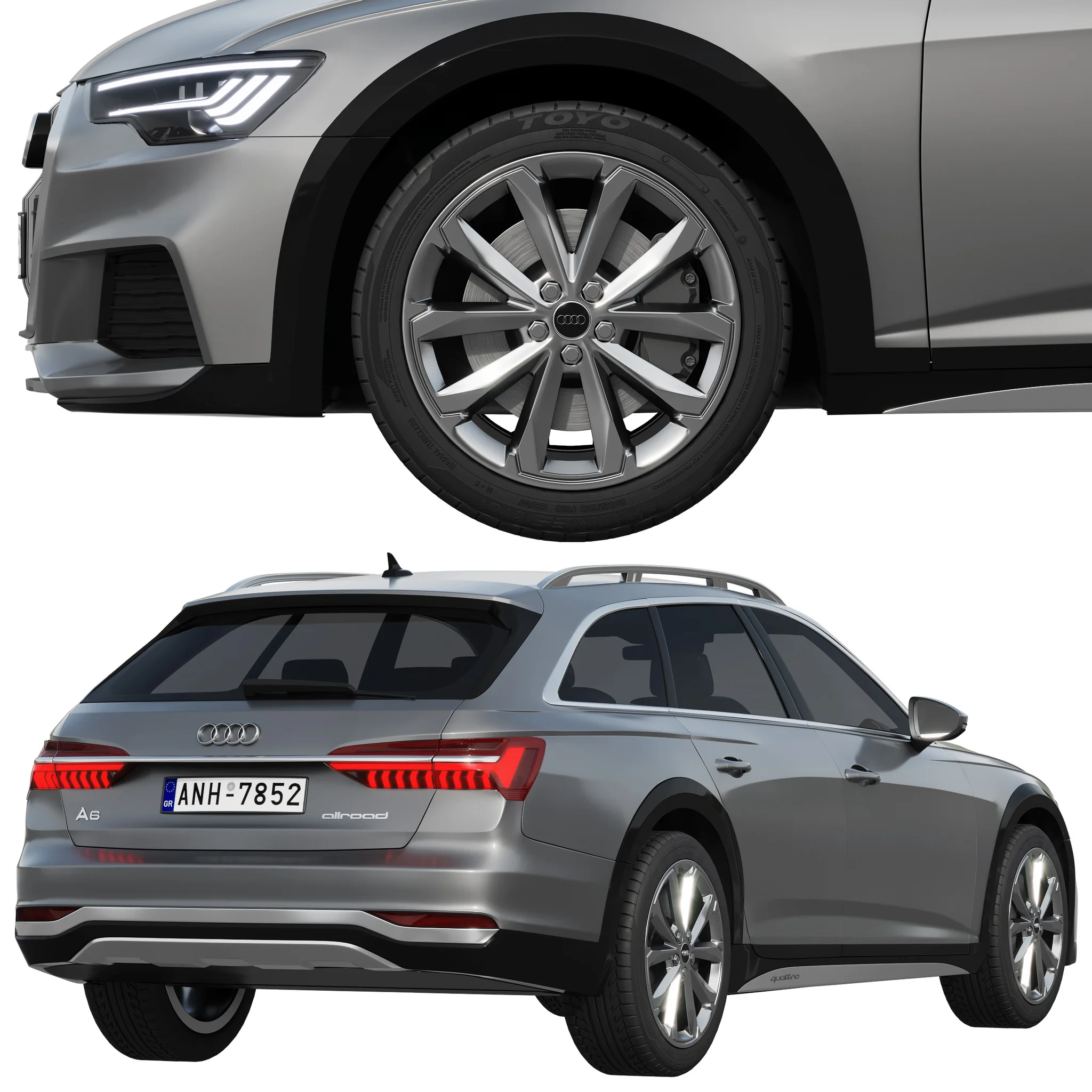 Audi A6 Allroad, 3D model preview 2