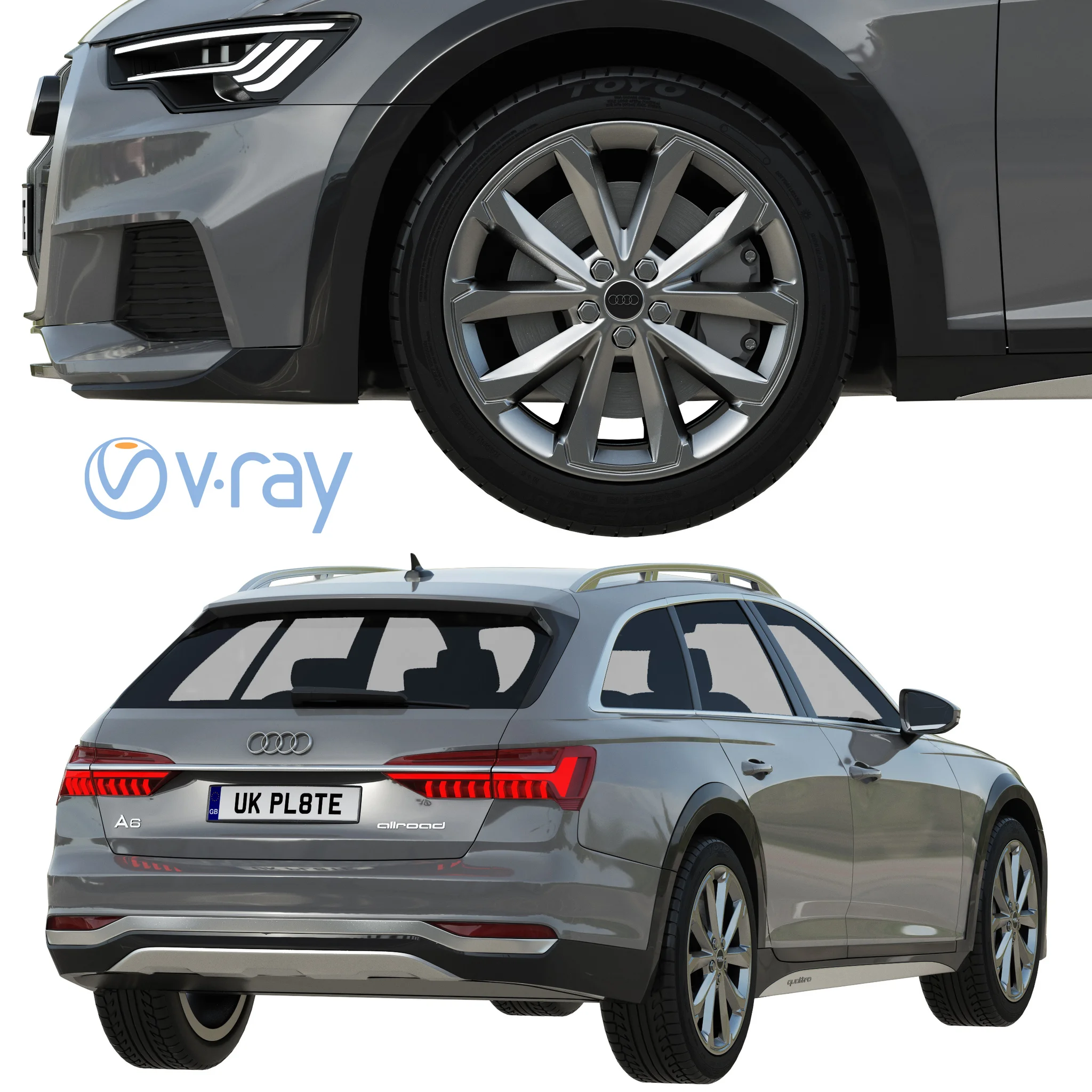 Audi A6 Allroad, 3D model preview 4