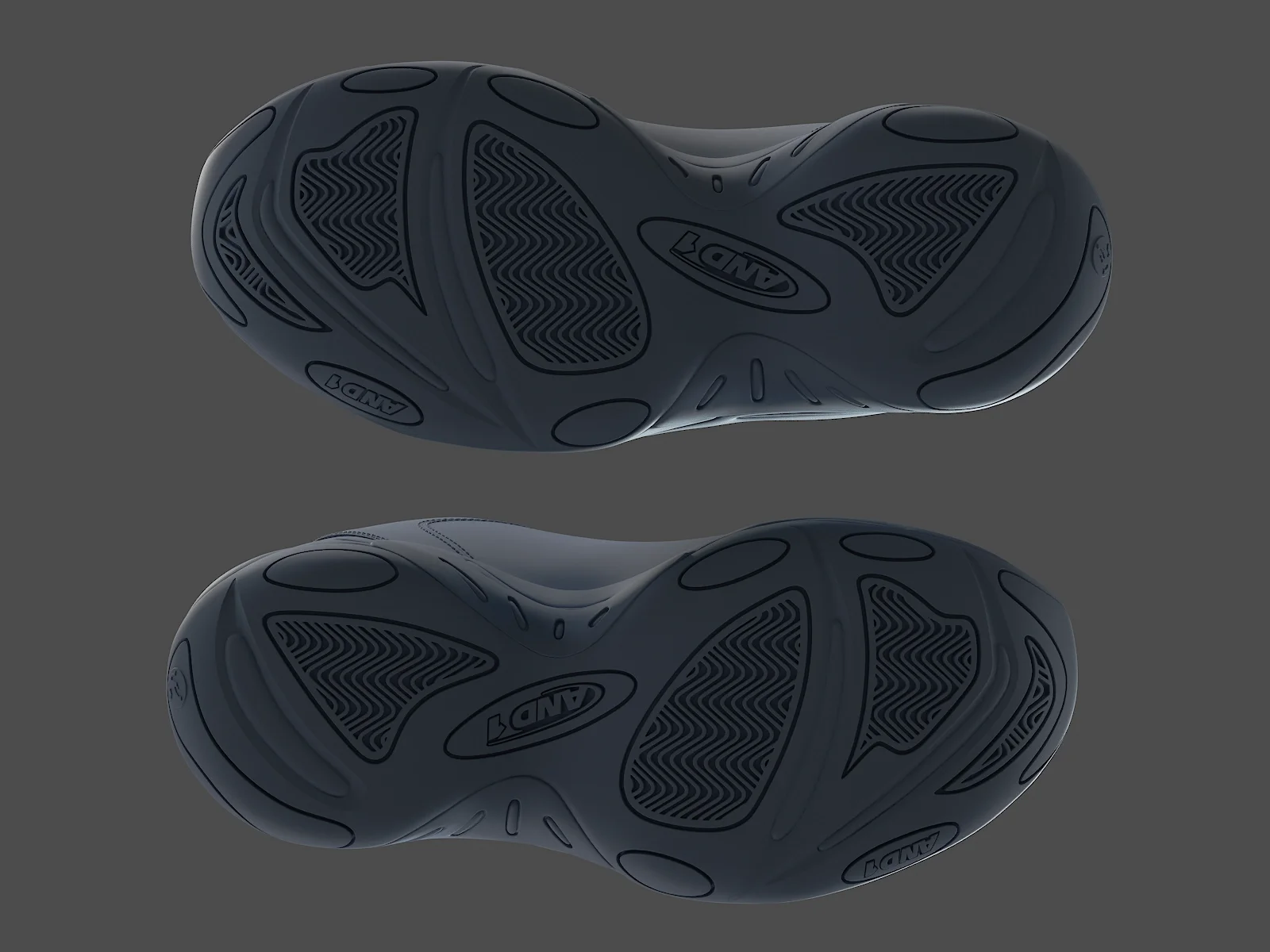 AND1 Tai-Chi sneaker (3d print Model), 3D model preview 6
