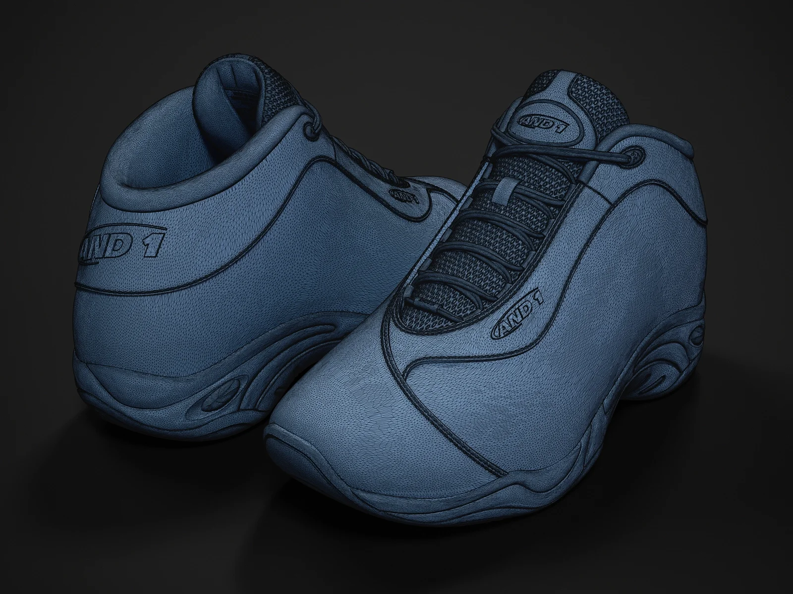 AND1 Tai-Chi sneaker (3d print Model), 3D model preview 7