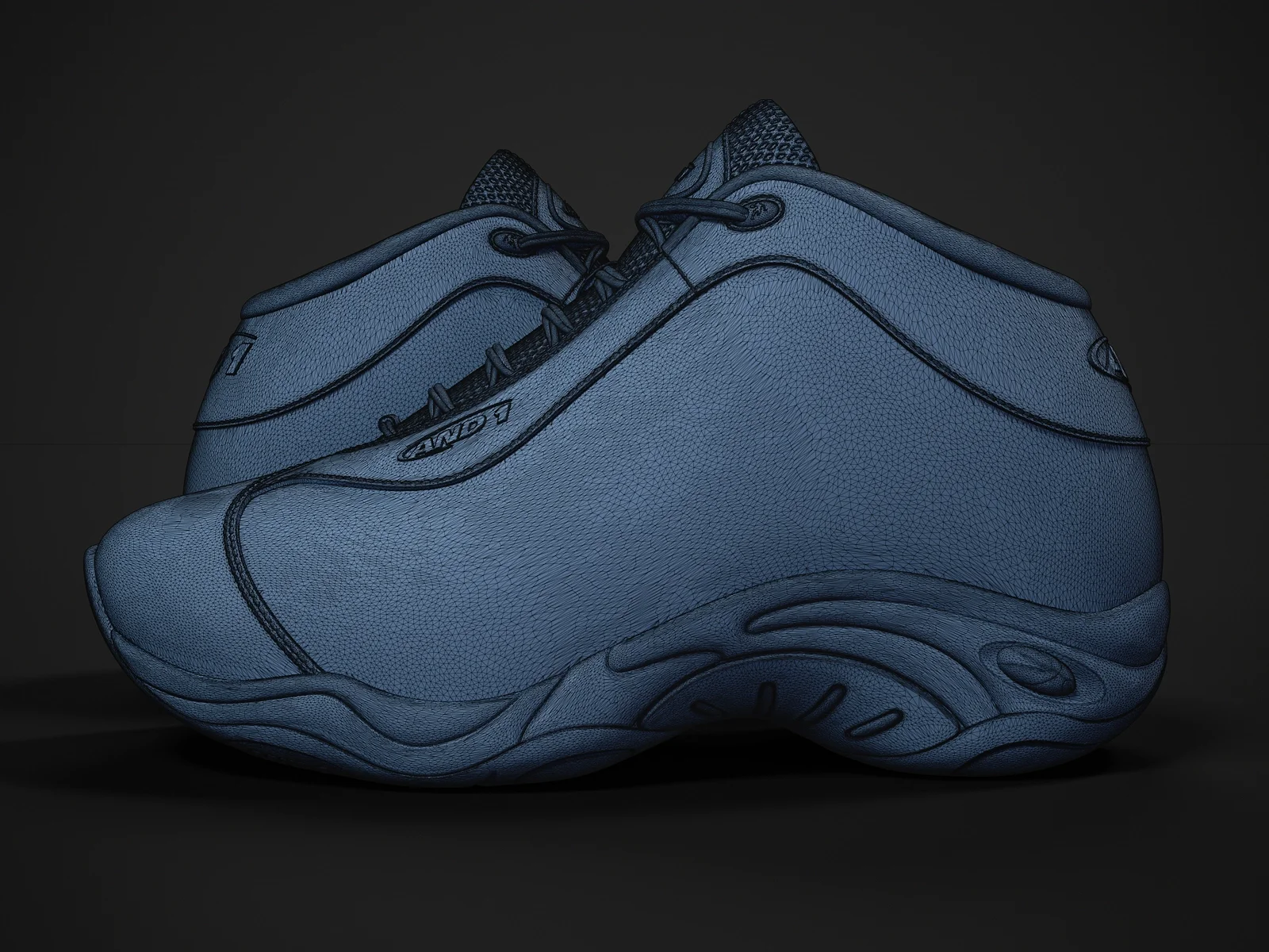 AND1 Tai-Chi sneaker (3d print Model), 3D model preview 8