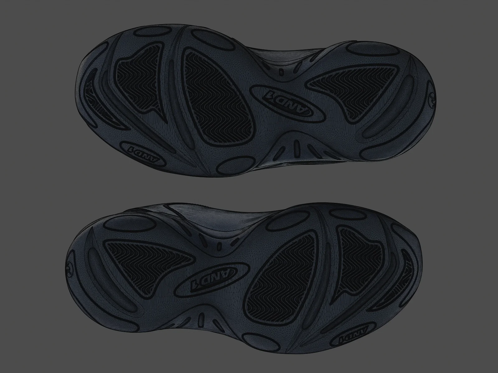 AND1 Tai-Chi sneaker (3d print Model), 3D model preview 10