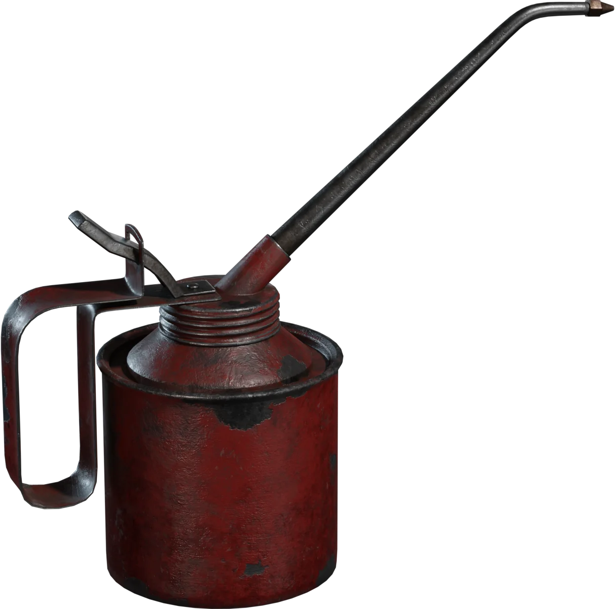 Vintage Rusty Oil Can with Long Spout