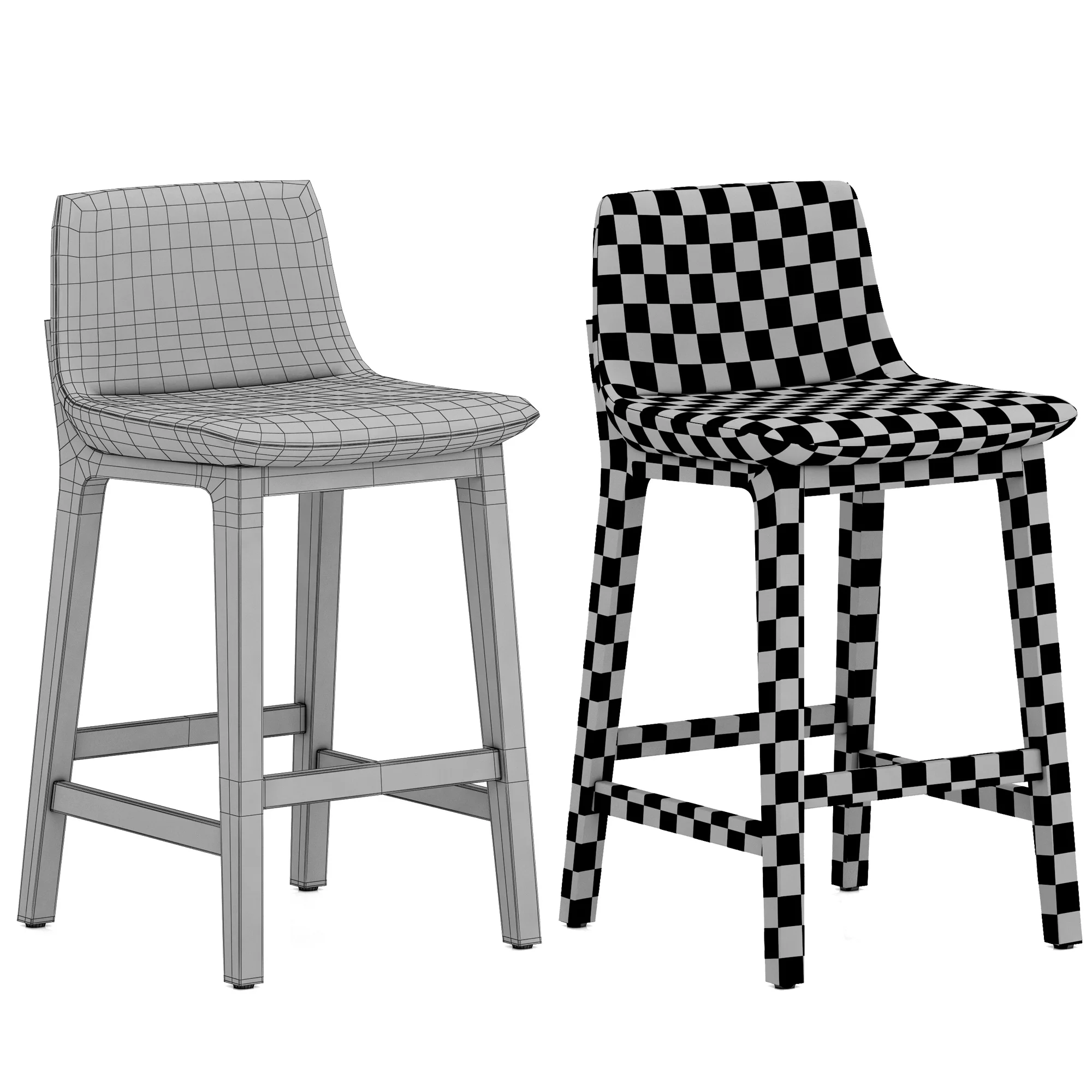 Poliform Sgabello Ventura Barstool — 3D model preview 9