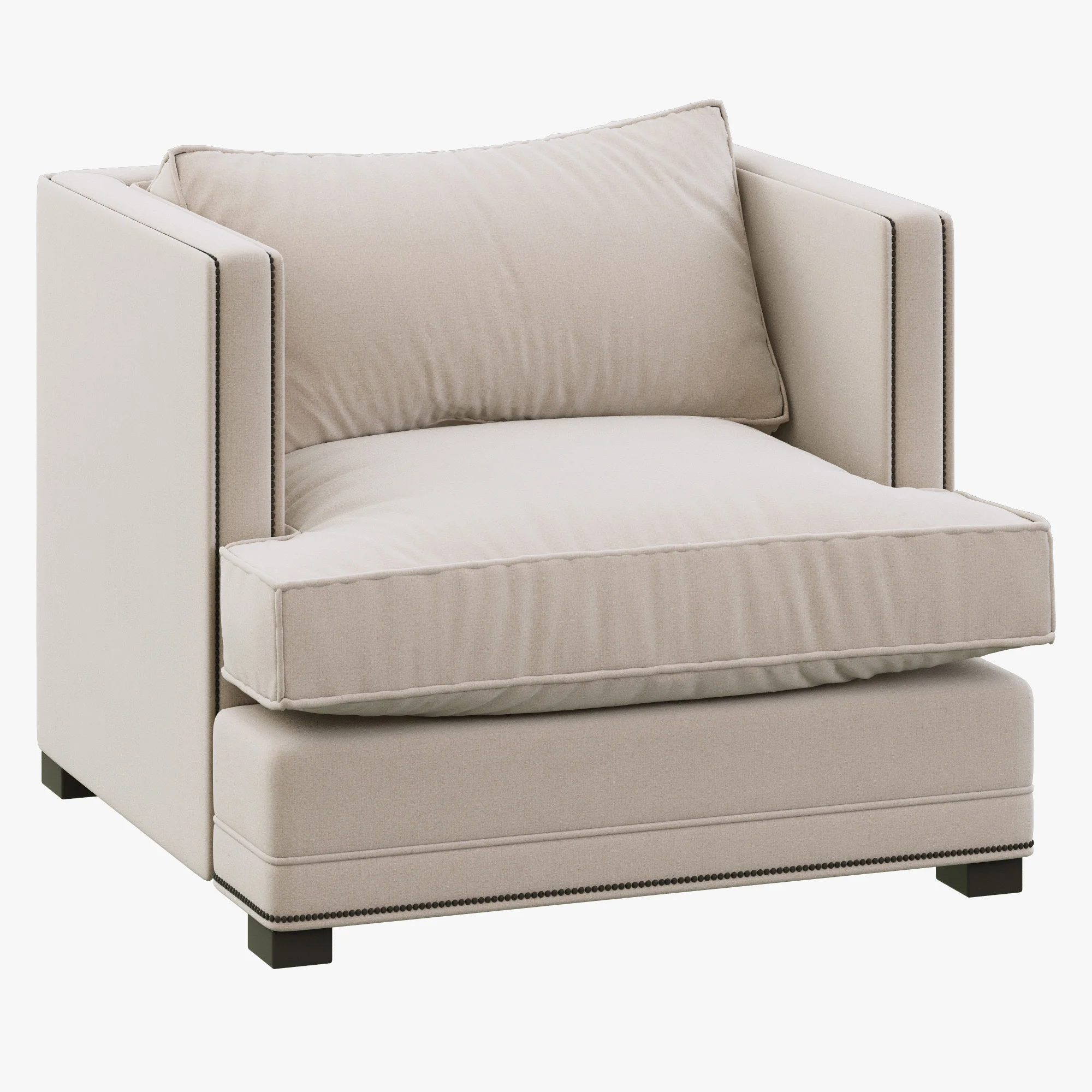 Restoration Hardware Easton Upholstered Chair — 3D model preview 1