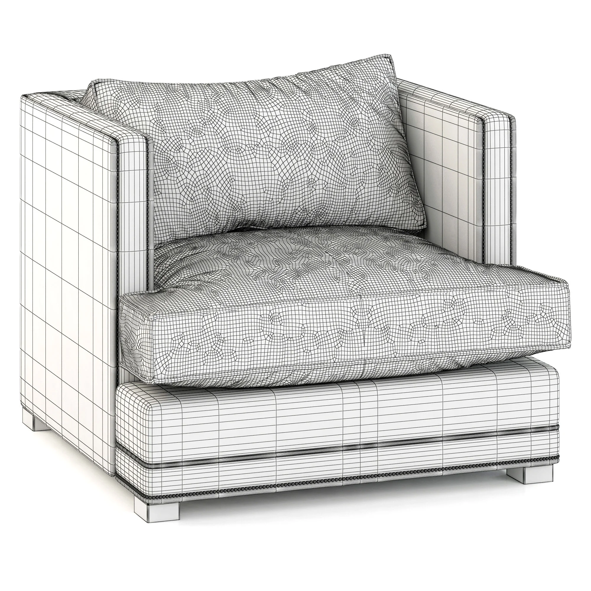 Restoration Hardware Easton Upholstered Chair — 3D model preview 2