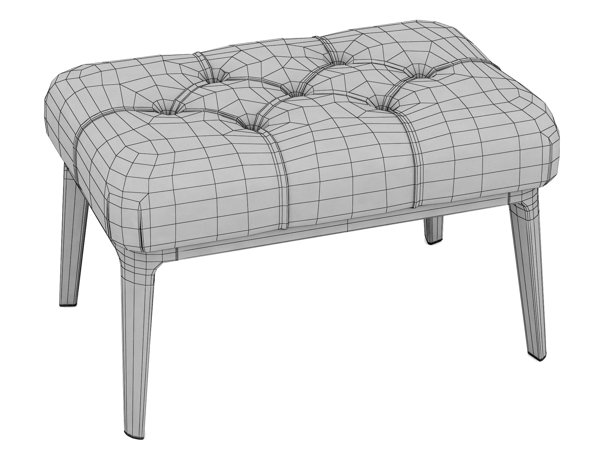 Poltrona Frau Glenn Ottoman — 3D model preview 10