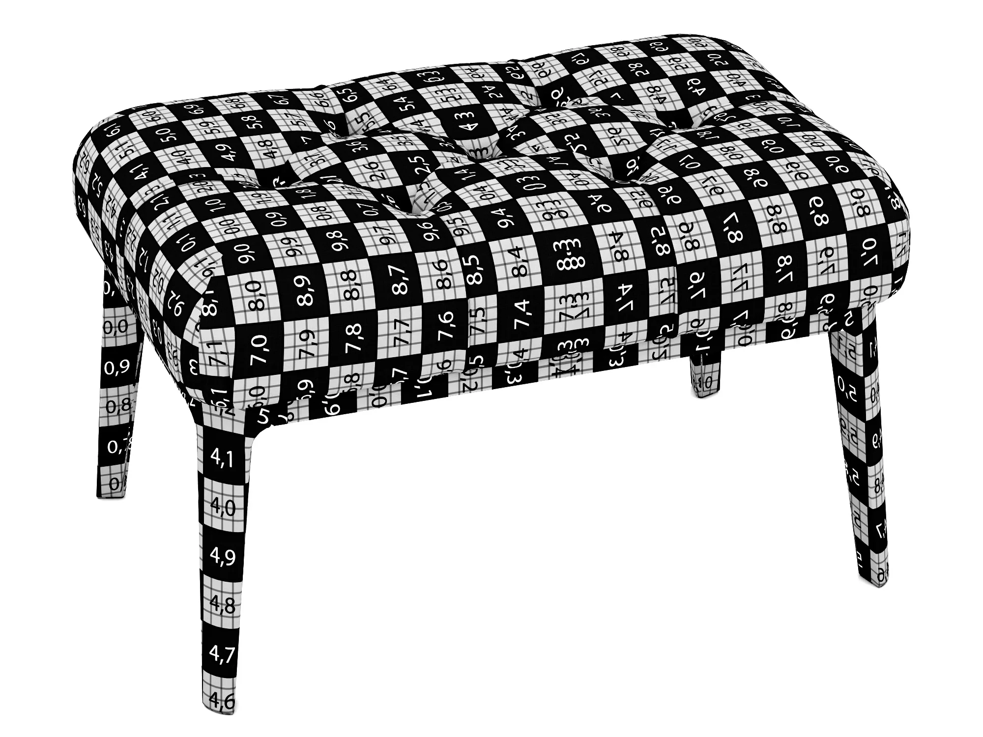 Poltrona Frau Glenn Ottoman — 3D model preview 11