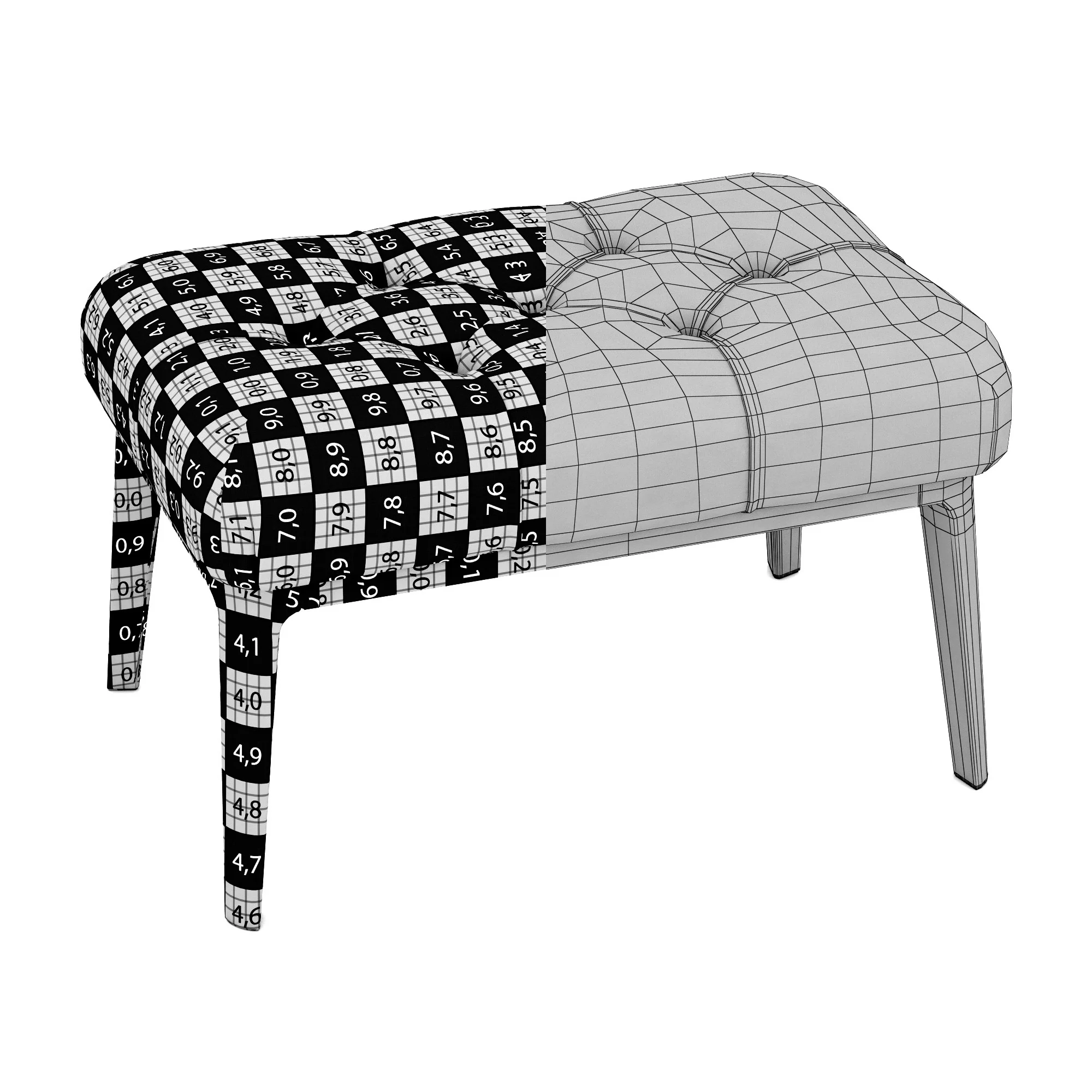Poltrona Frau Glenn Ottoman — 3D model preview 12