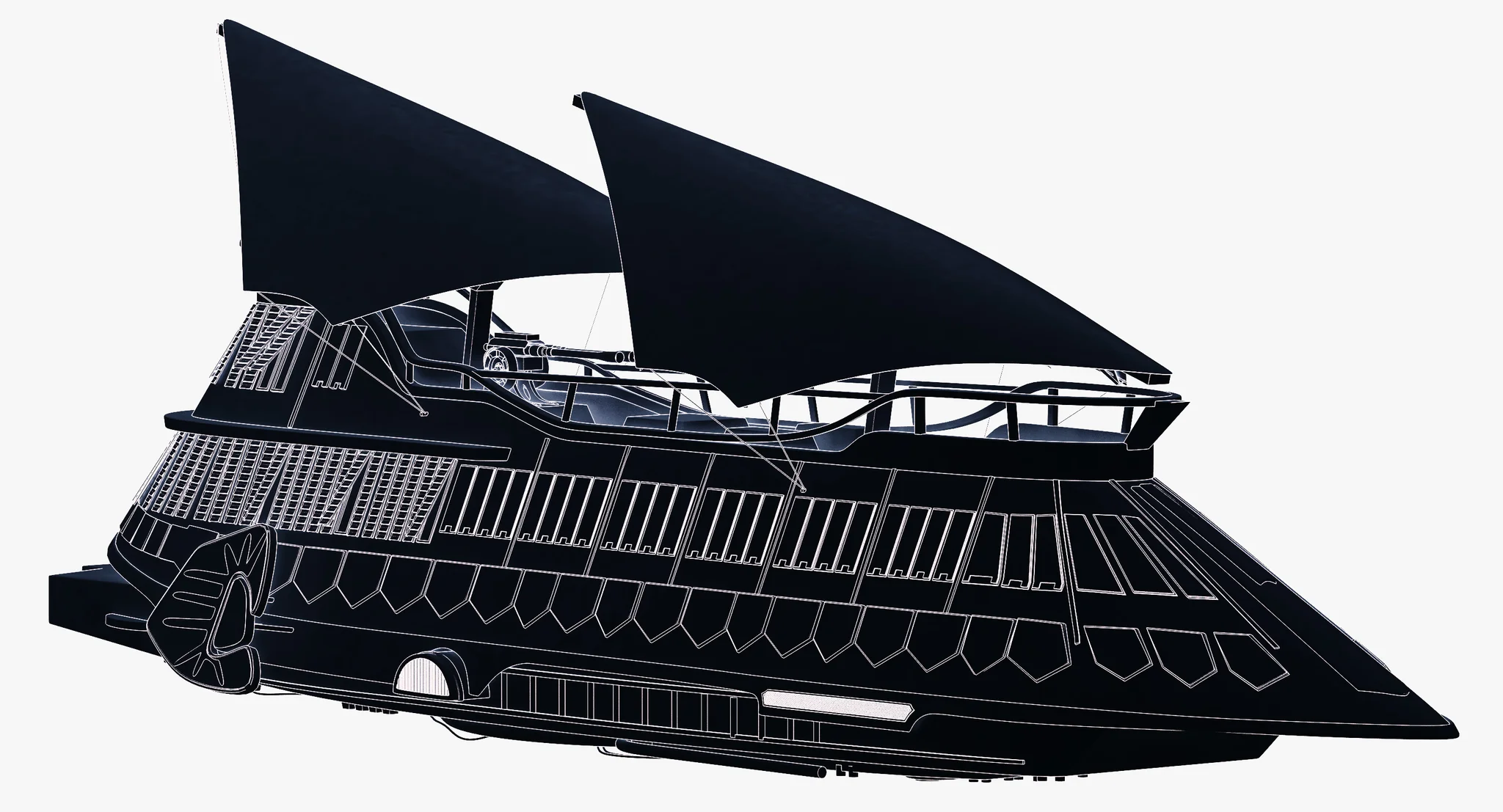 Jabba Sail Barge (Without Textures)
