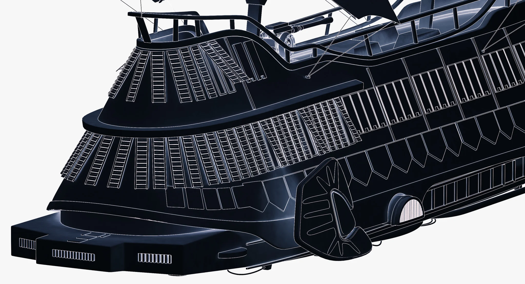 Jabba Sail Barge (Without Textures) — 3D model preview 1