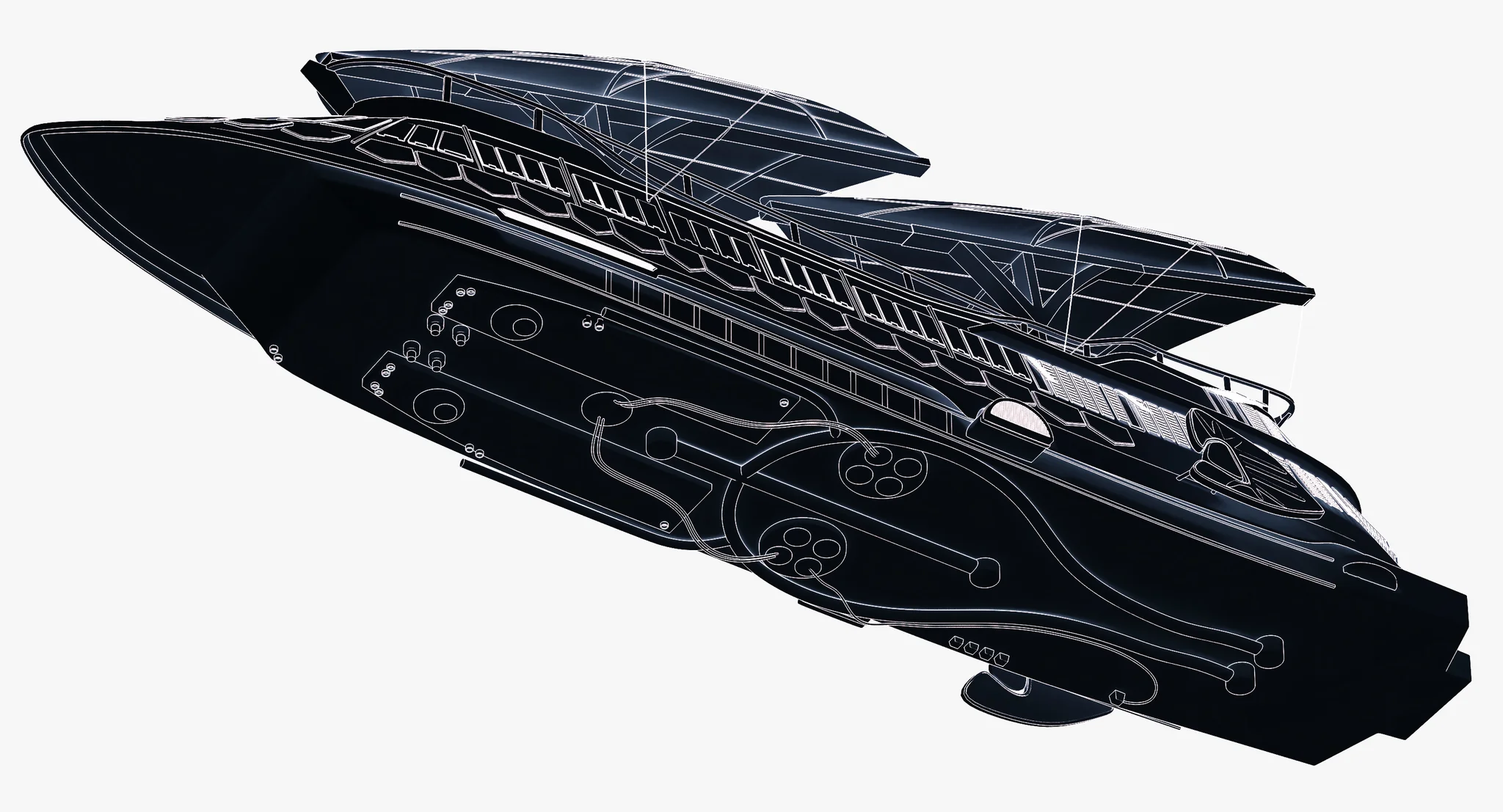 Jabba Sail Barge (Without Textures) — 3D model preview 12