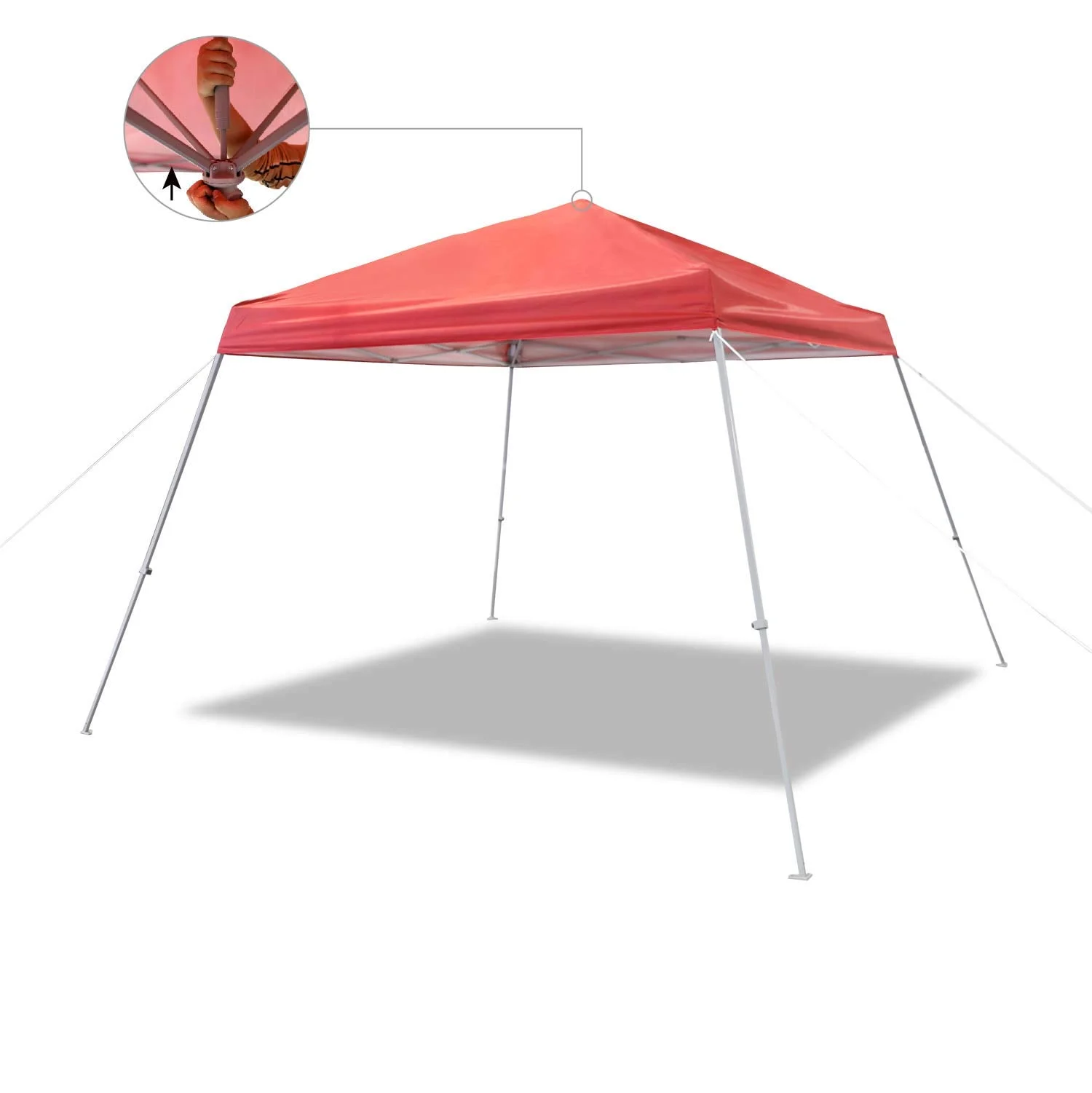 Pop-Up Canopy Tent with Slant Legs - Red Outdoor Shelter