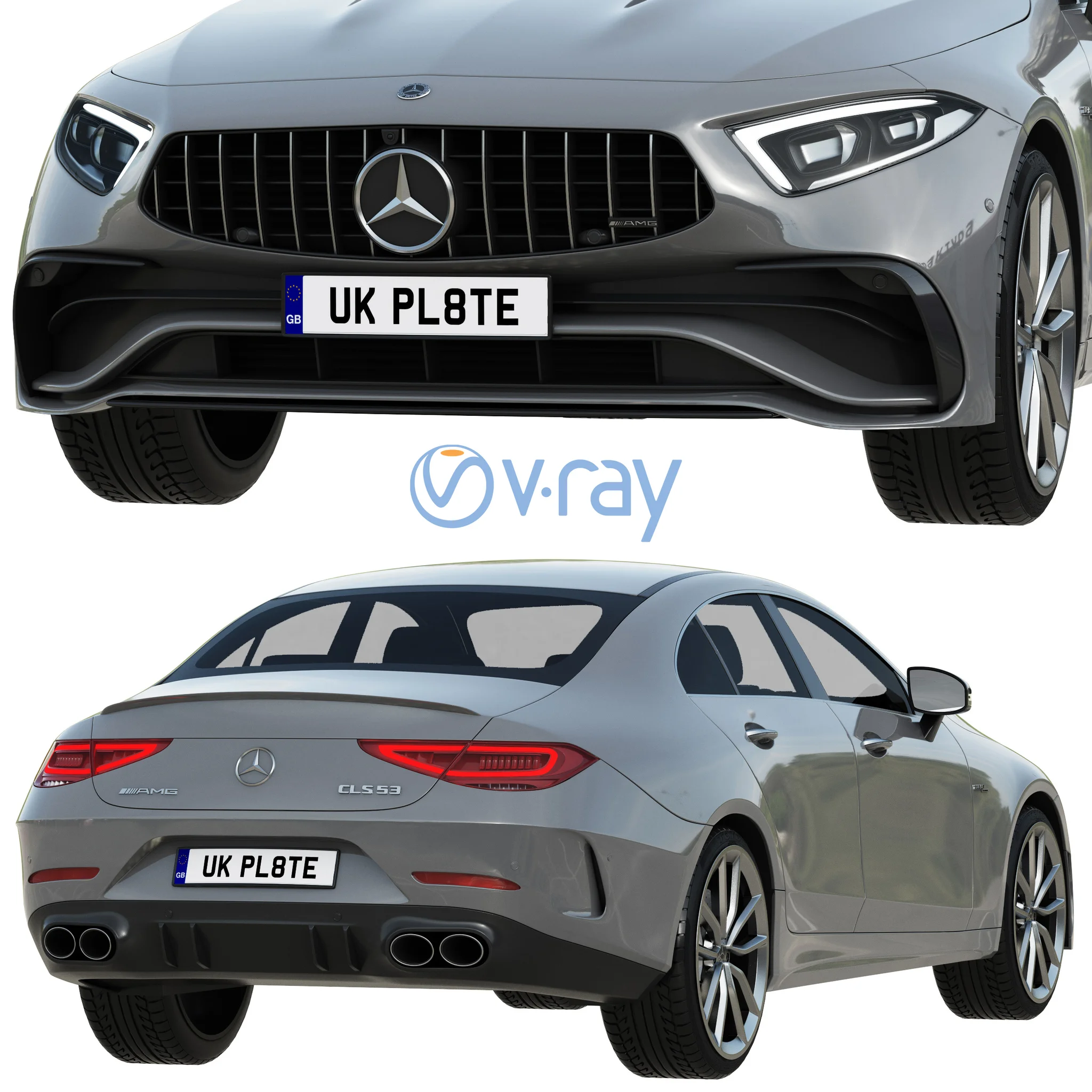 Mercedes Benz CLS AMG 2022, 3D model preview 5