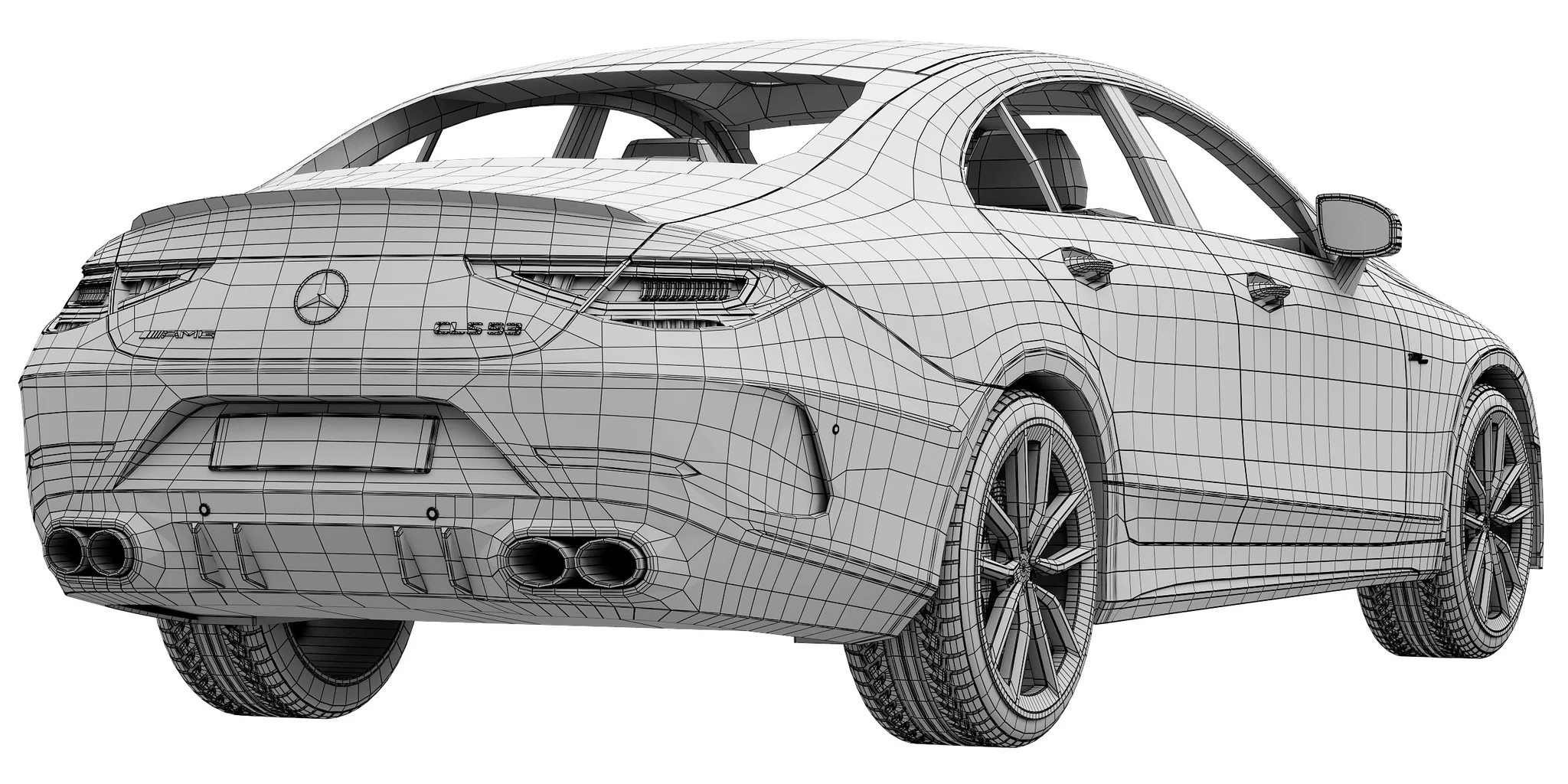 Mercedes Benz CLS AMG 2022, 3D model preview 8