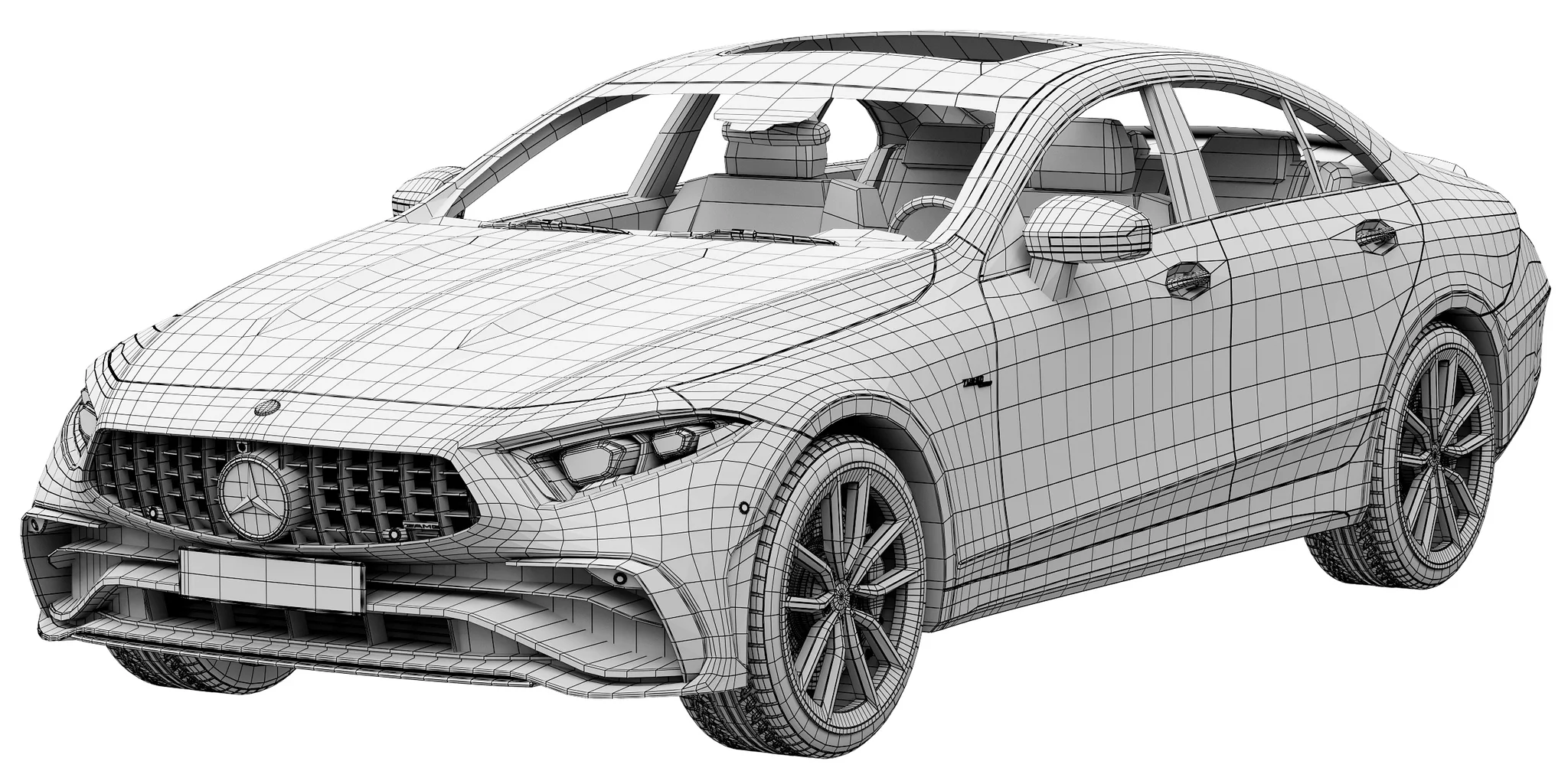 Mercedes Benz CLS AMG 2022, 3D model preview 12