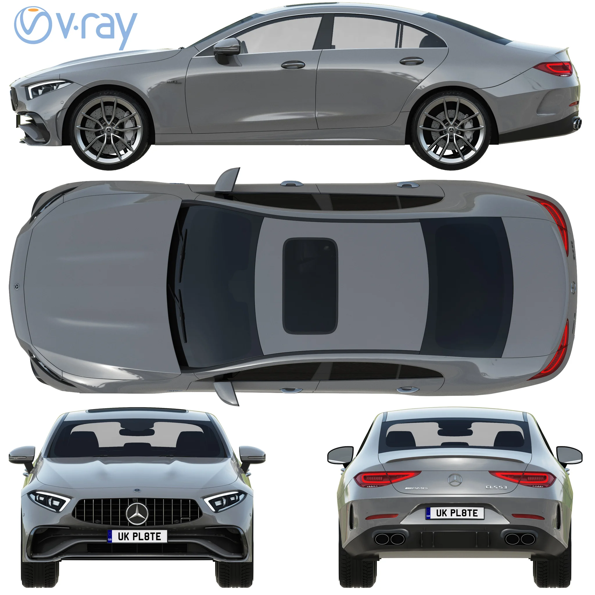 Mercedes Benz CLS AMG 2022, 3D model preview 30