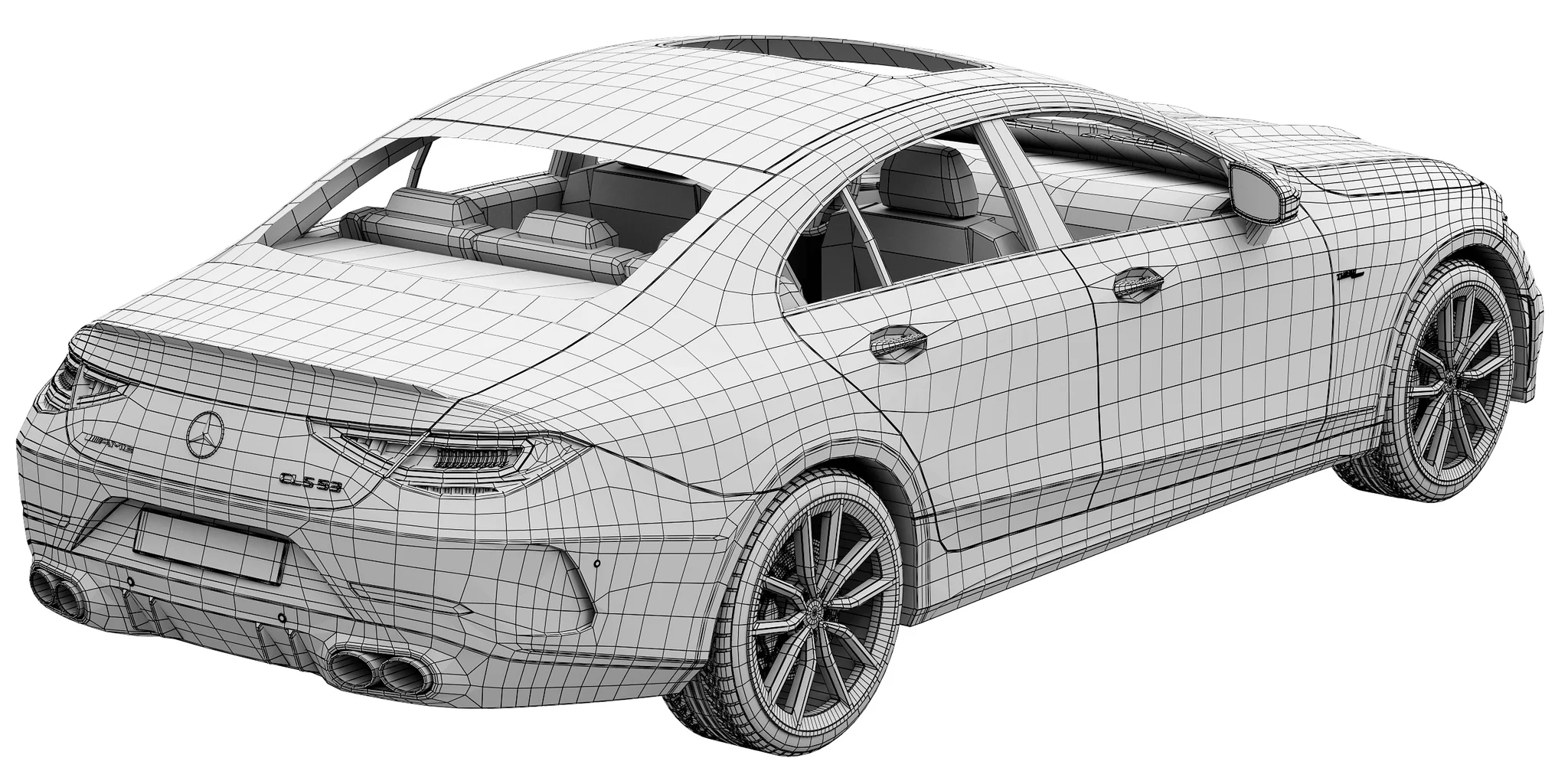 Mercedes Benz CLS AMG 2022, 3D model preview 36