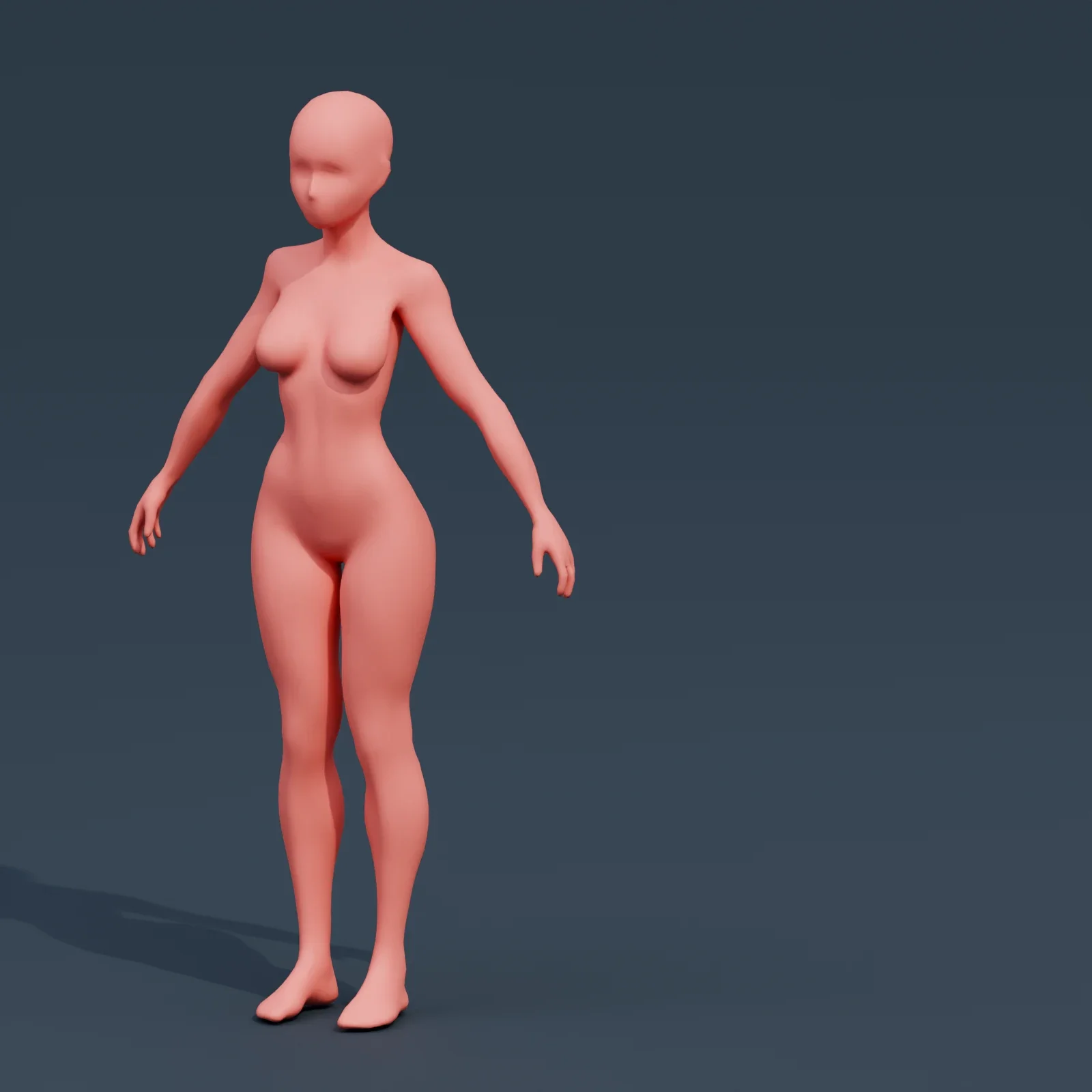 Basemesh Stylized Girl 09