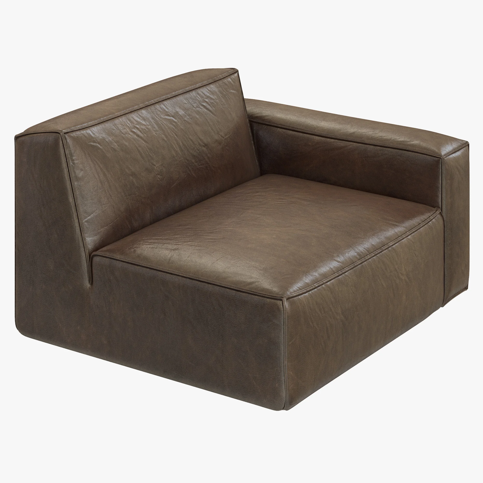 RH Modern Como Modular Right Arm Chair — 3D model preview 1