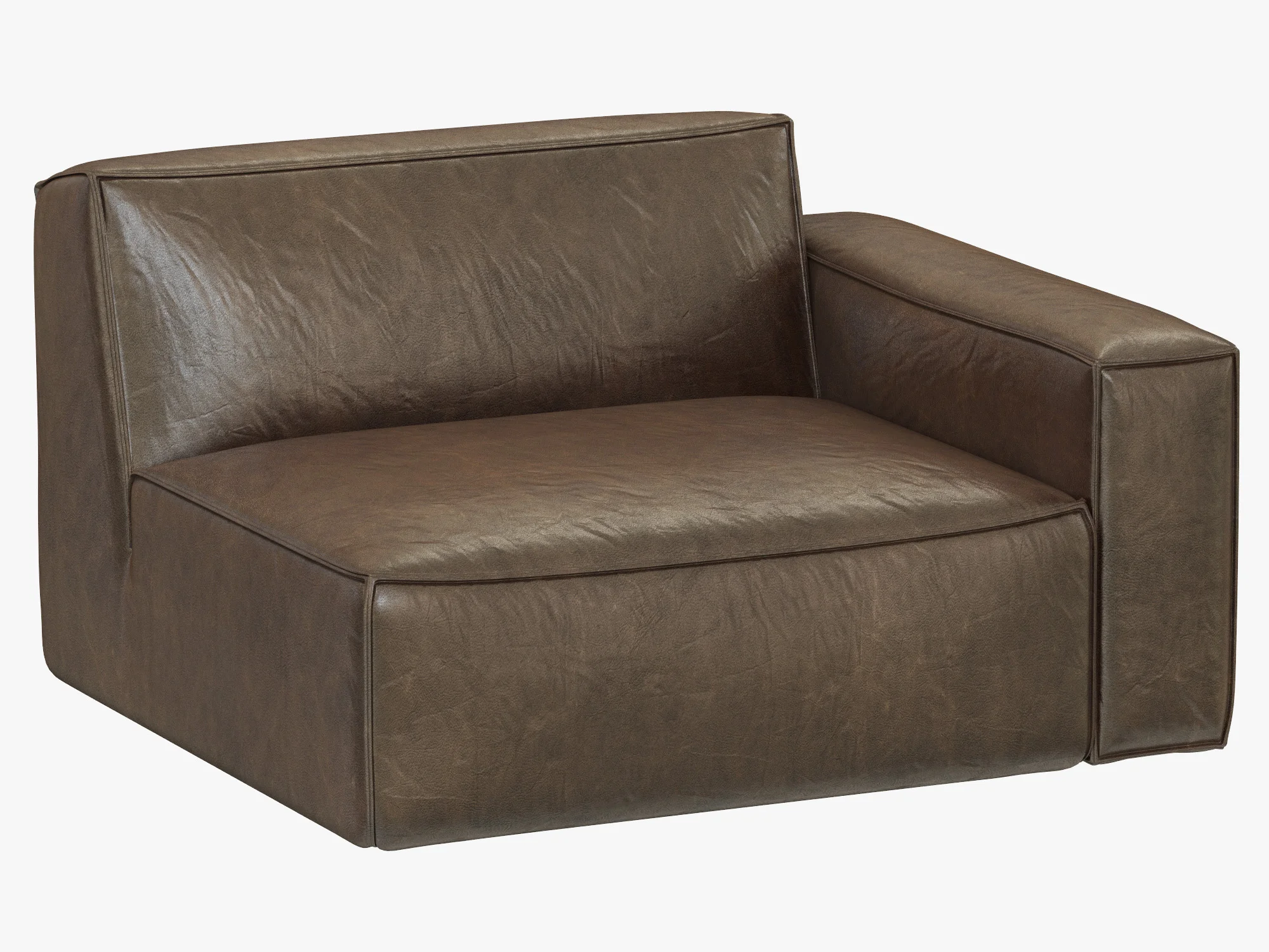 RH Modern Como Modular Right Arm Chair — 3D model preview 2
