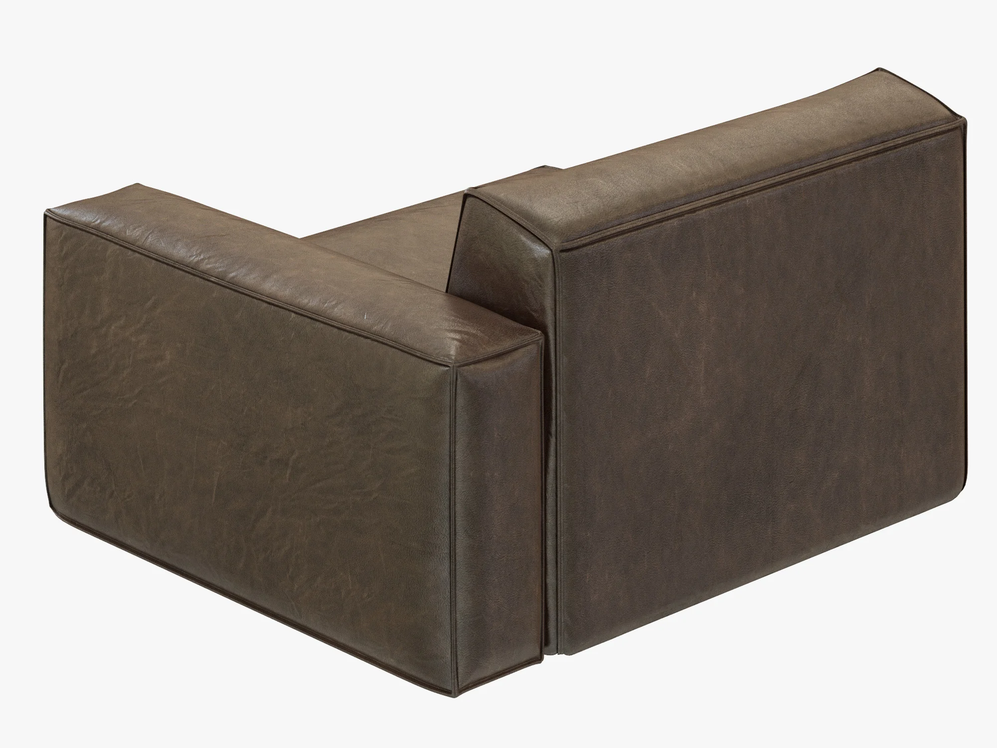 RH Modern Como Modular Right Arm Chair — 3D model preview 8