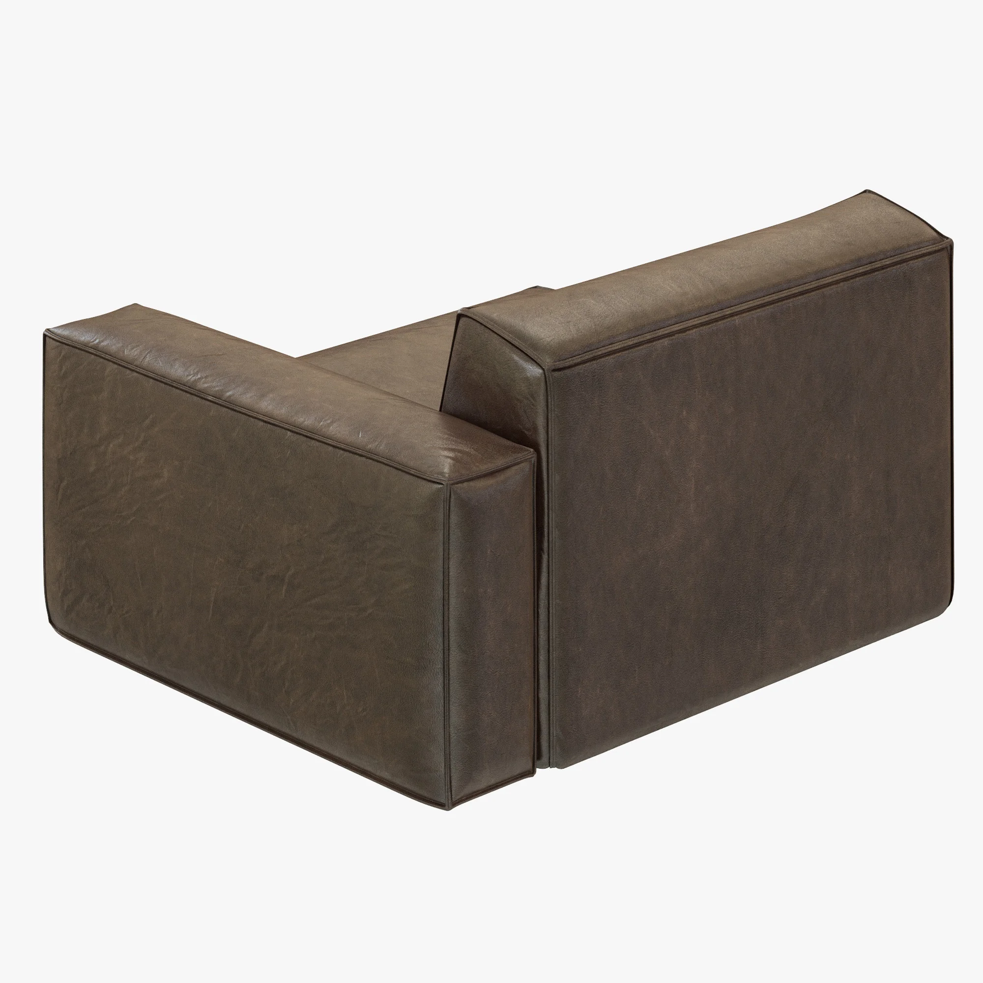 RH Modern Como Modular Right Arm Chair — 3D model preview 9