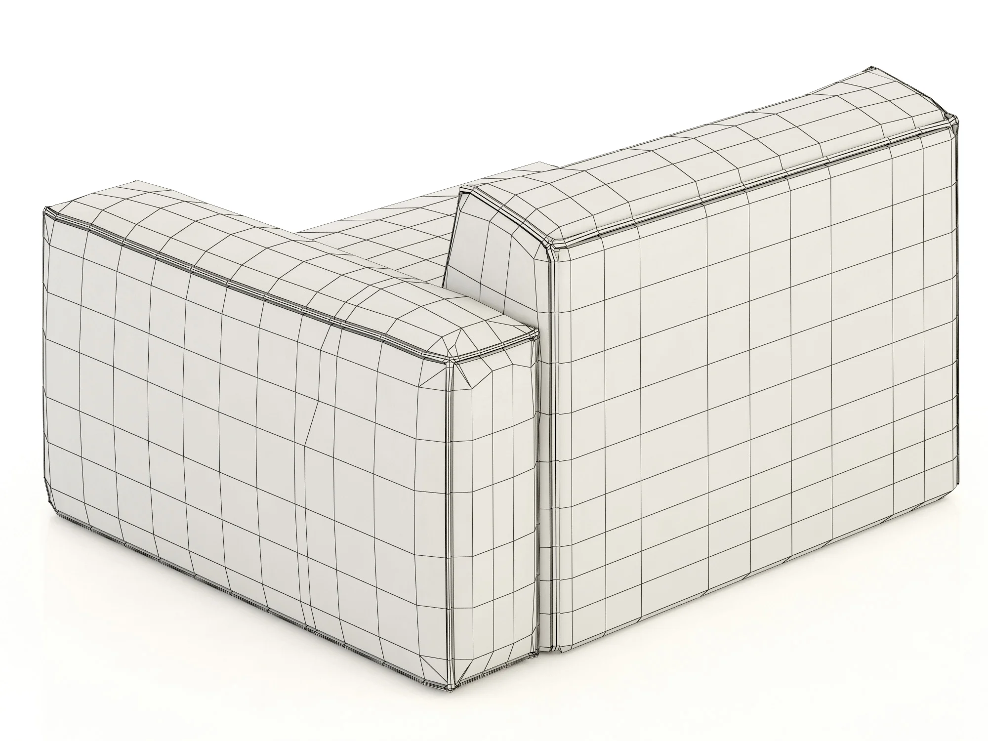 RH Modern Como Modular Right Arm Chair — 3D model preview 11