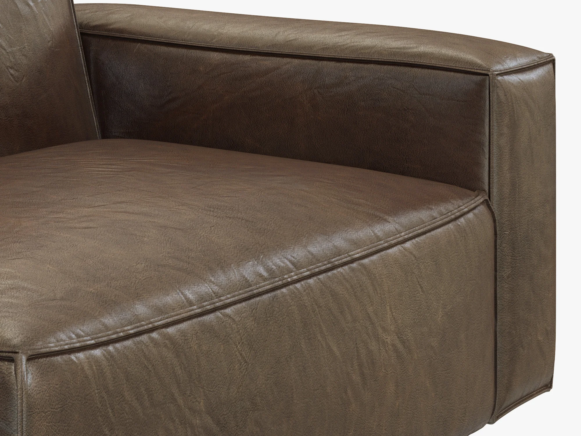 RH Modern Como Modular Right Arm Chair — 3D model preview 12