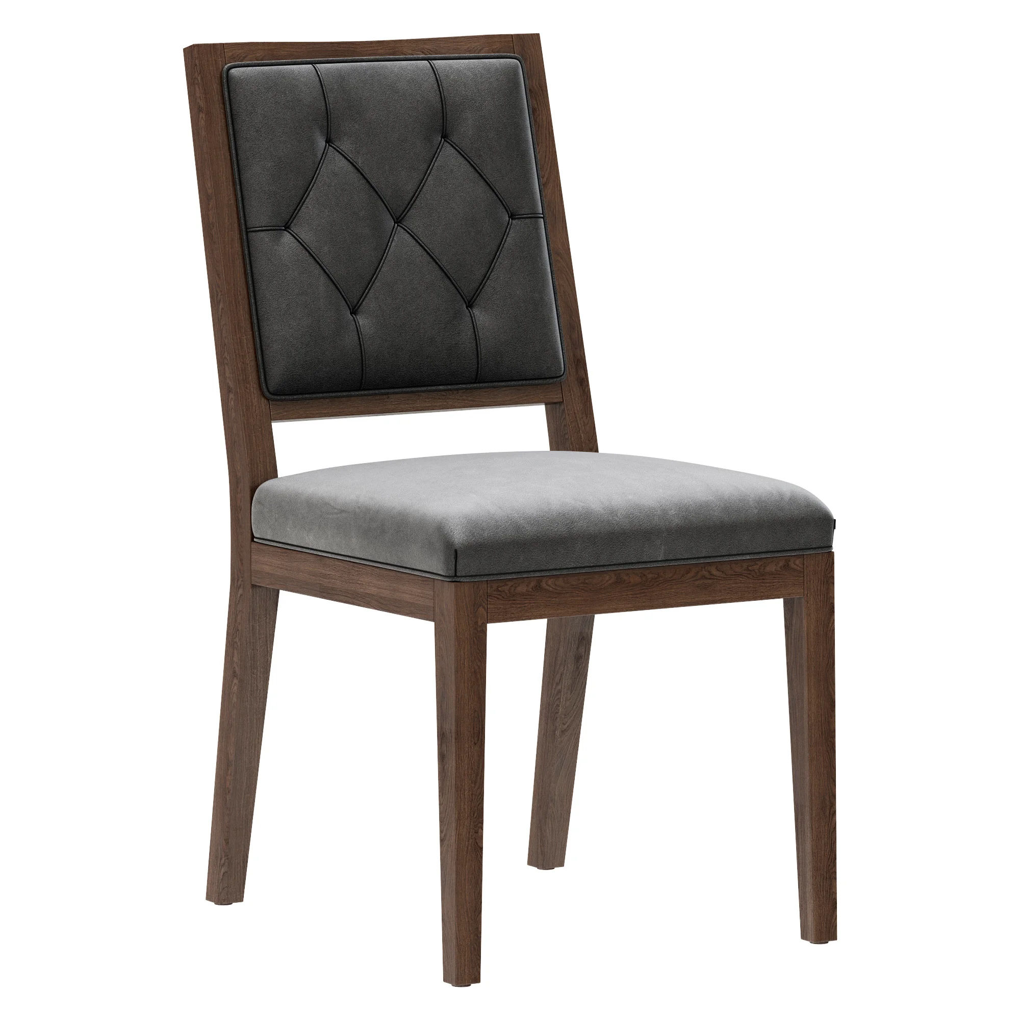 Restoration Hardware French Contemporary Tufted Square Chair — 3D model preview 1