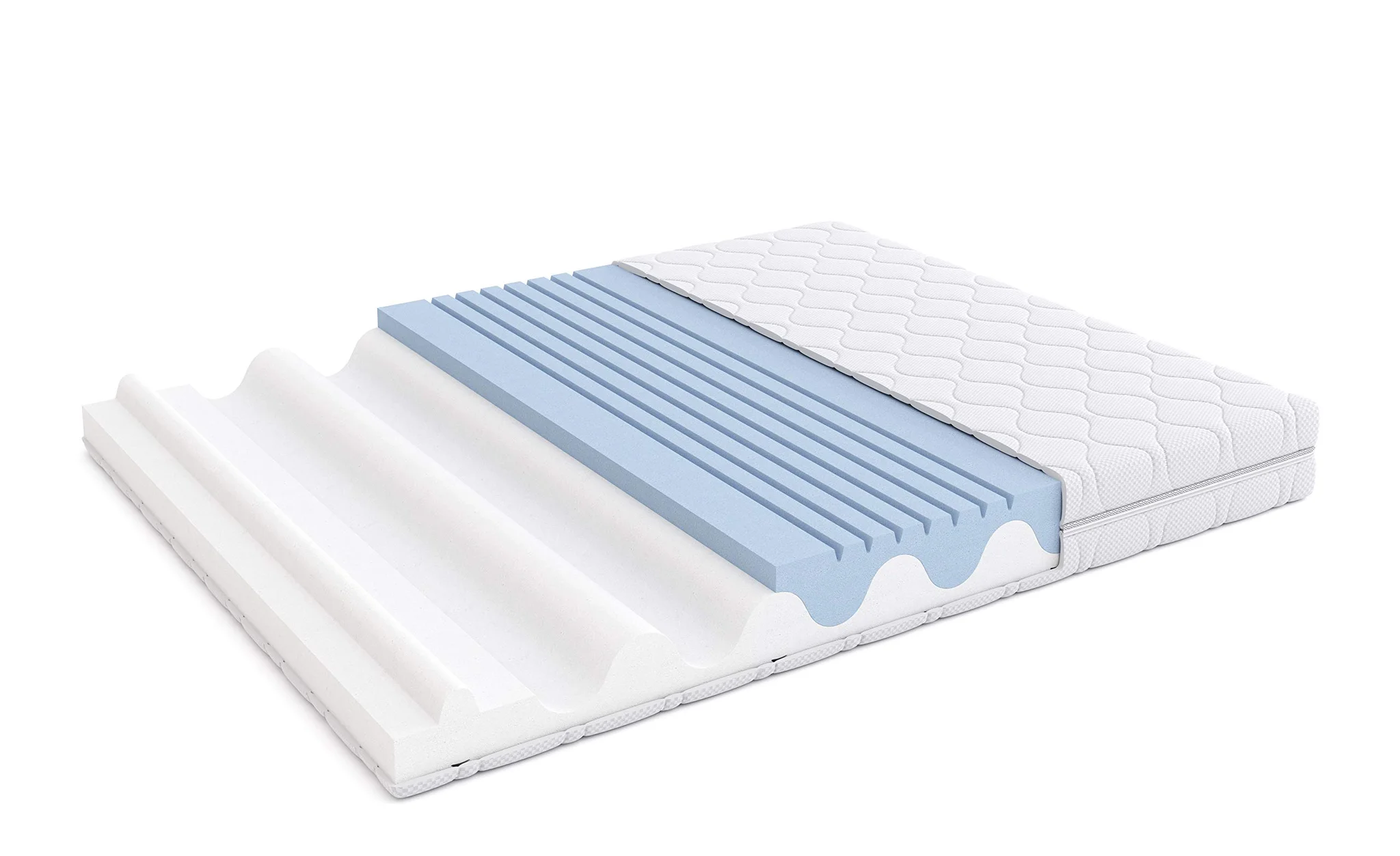 Hypoallergenic Dual-Side Foam Mattress with Cutaway Layer Detail