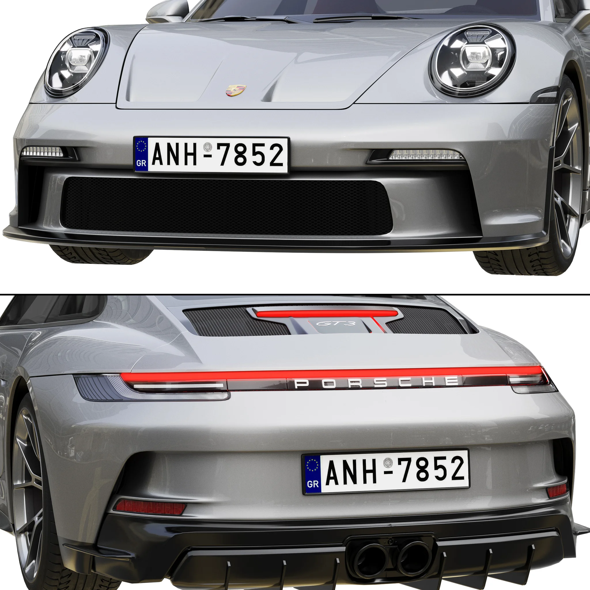 Porsche 911 GT3 Touring, 3D model preview 3