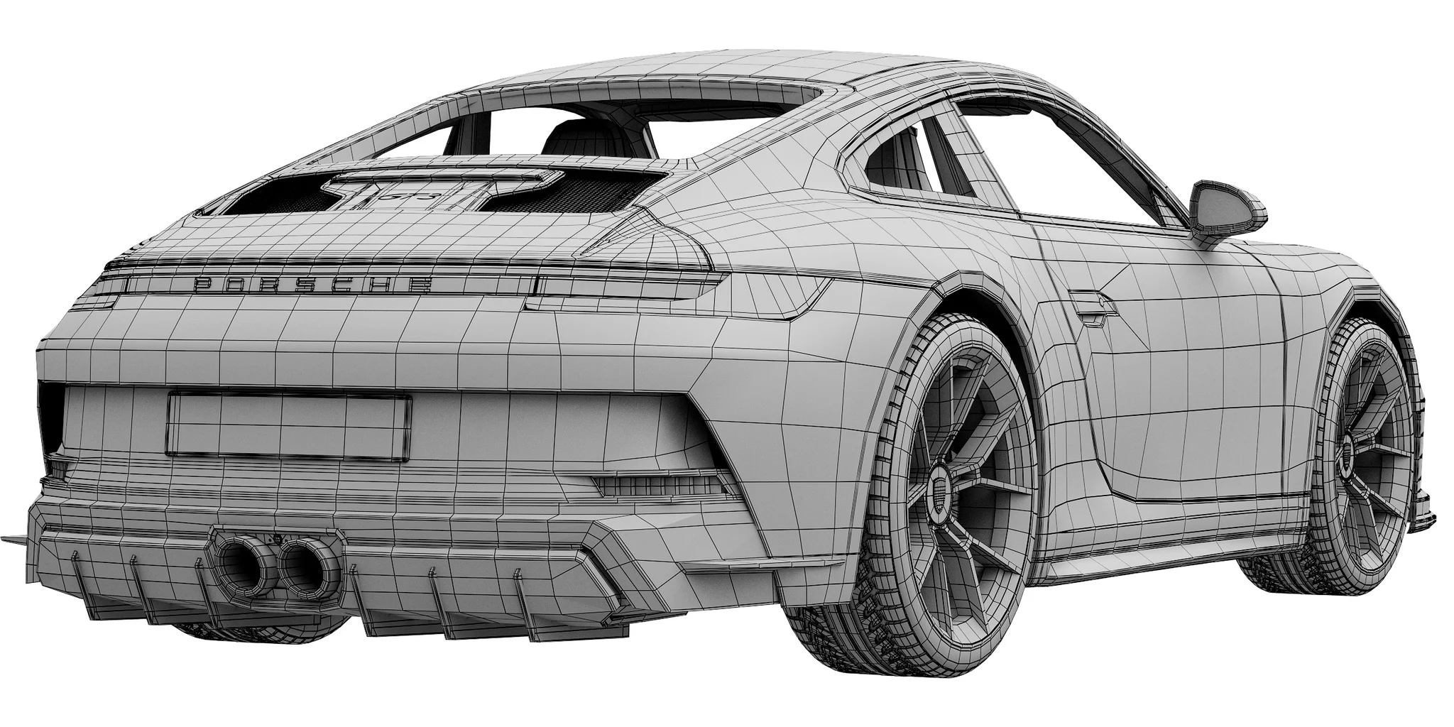 Porsche 911 GT3 Touring, 3D model preview 8