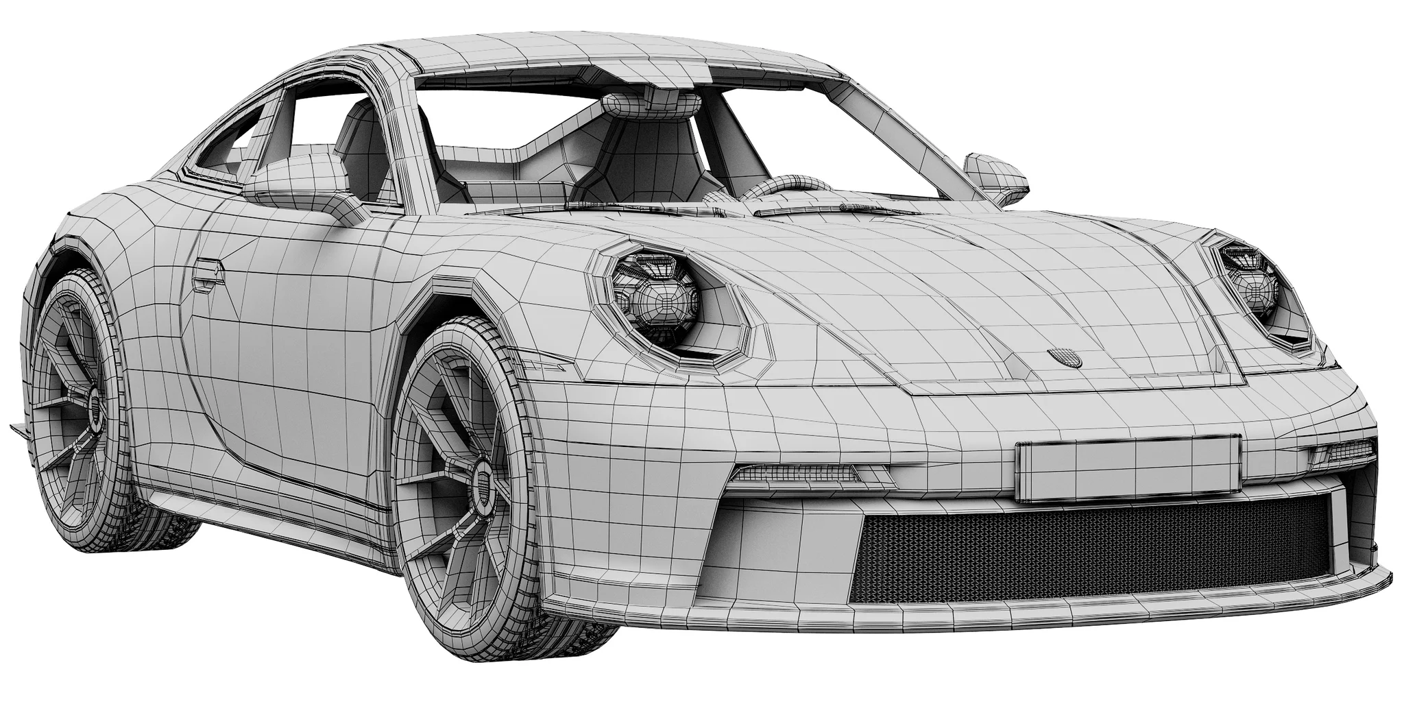 Porsche 911 GT3 Touring, 3D model preview 18